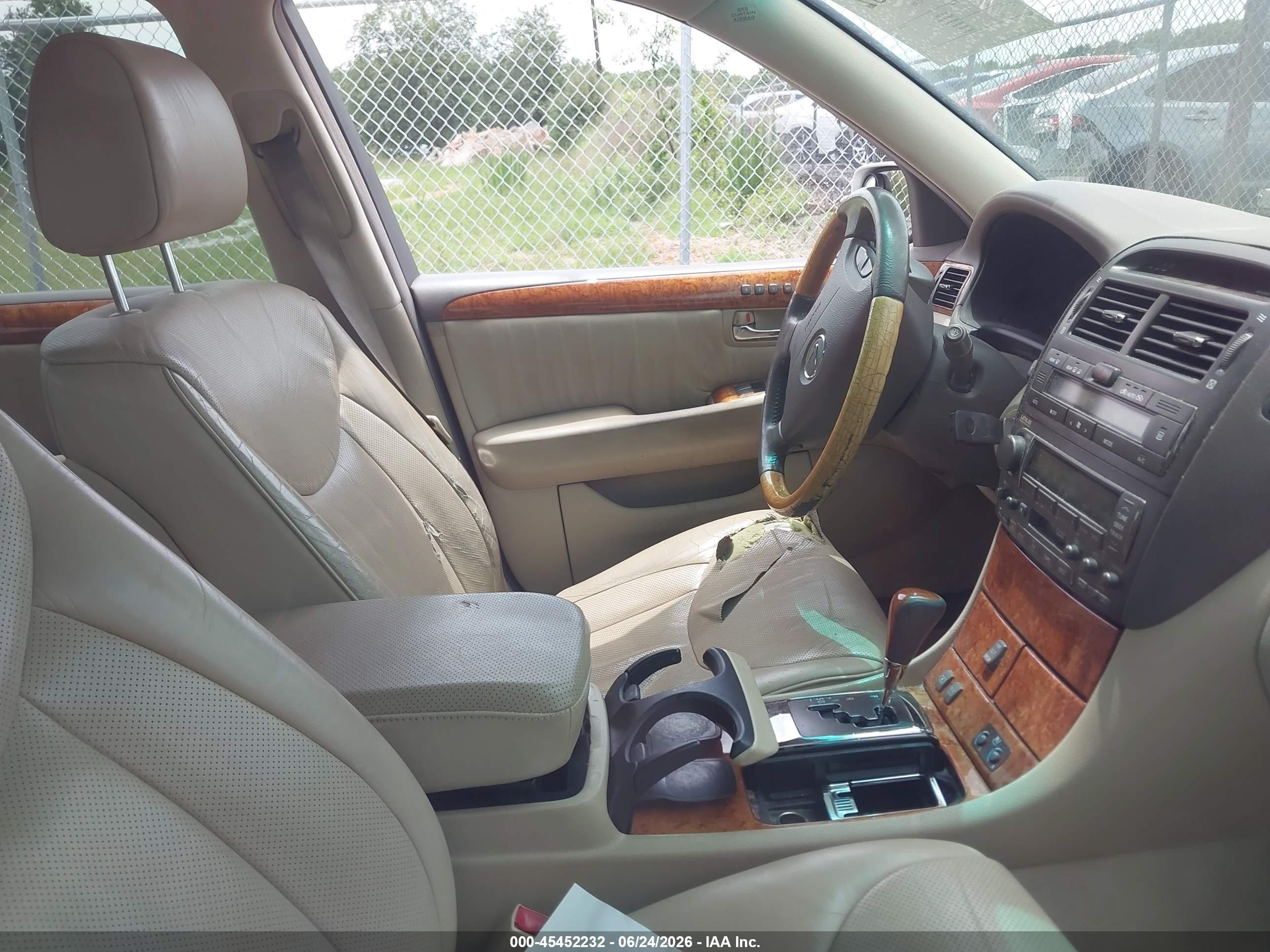 2005 Lexus Ls 430   White vin: JTHBN36F255028320