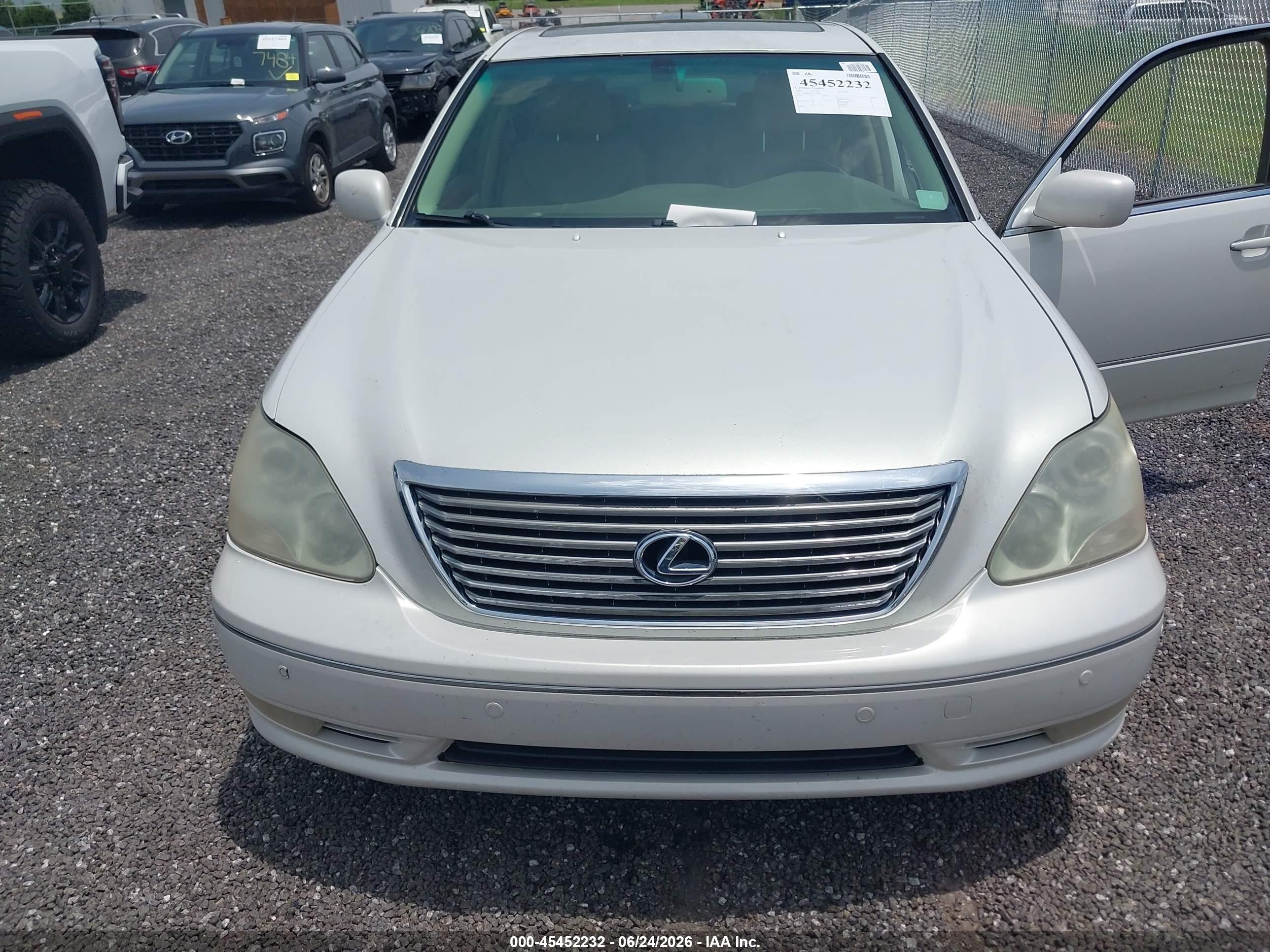 2005 Lexus Ls 430   White vin: JTHBN36F255028320