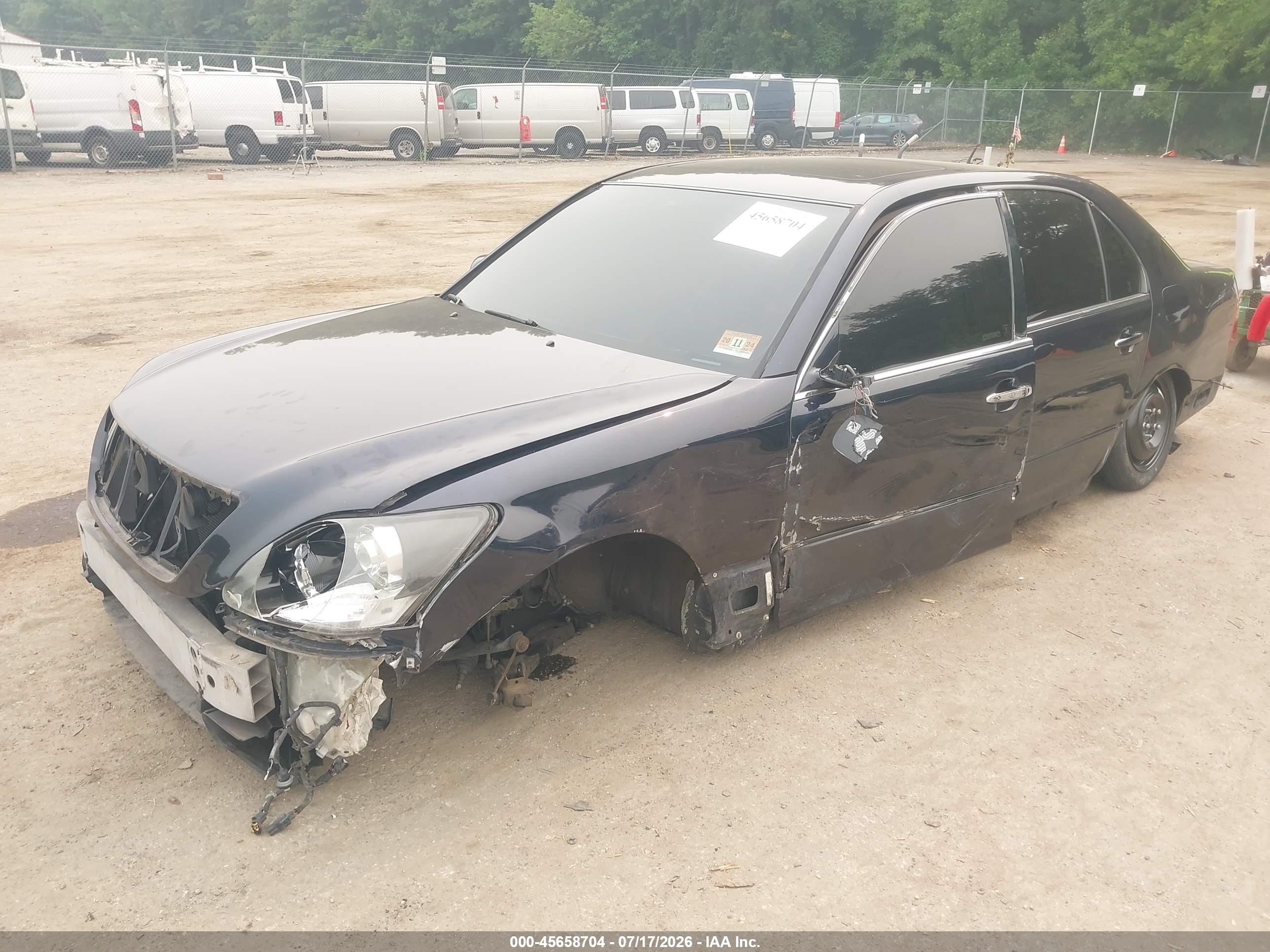 2004 Lexus Ls 430   Черный vin: JTHBN36F340138708