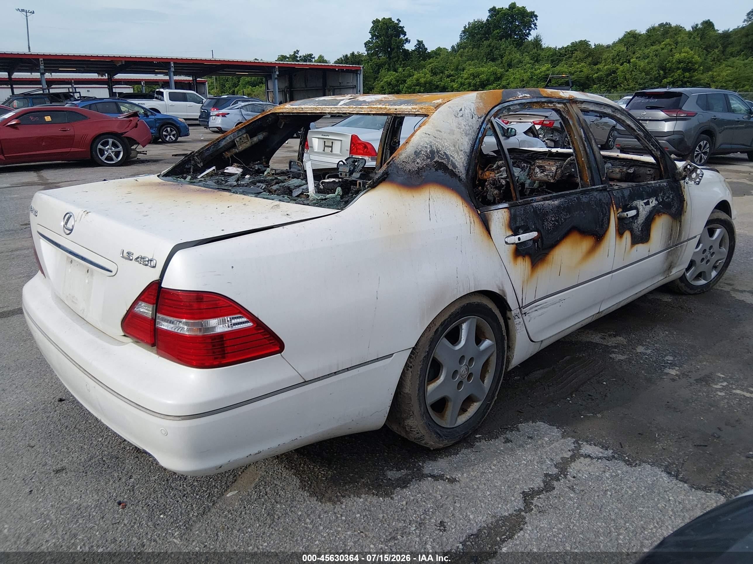 2004 Lexus Ls 430   White vin: JTHBN36F340142094