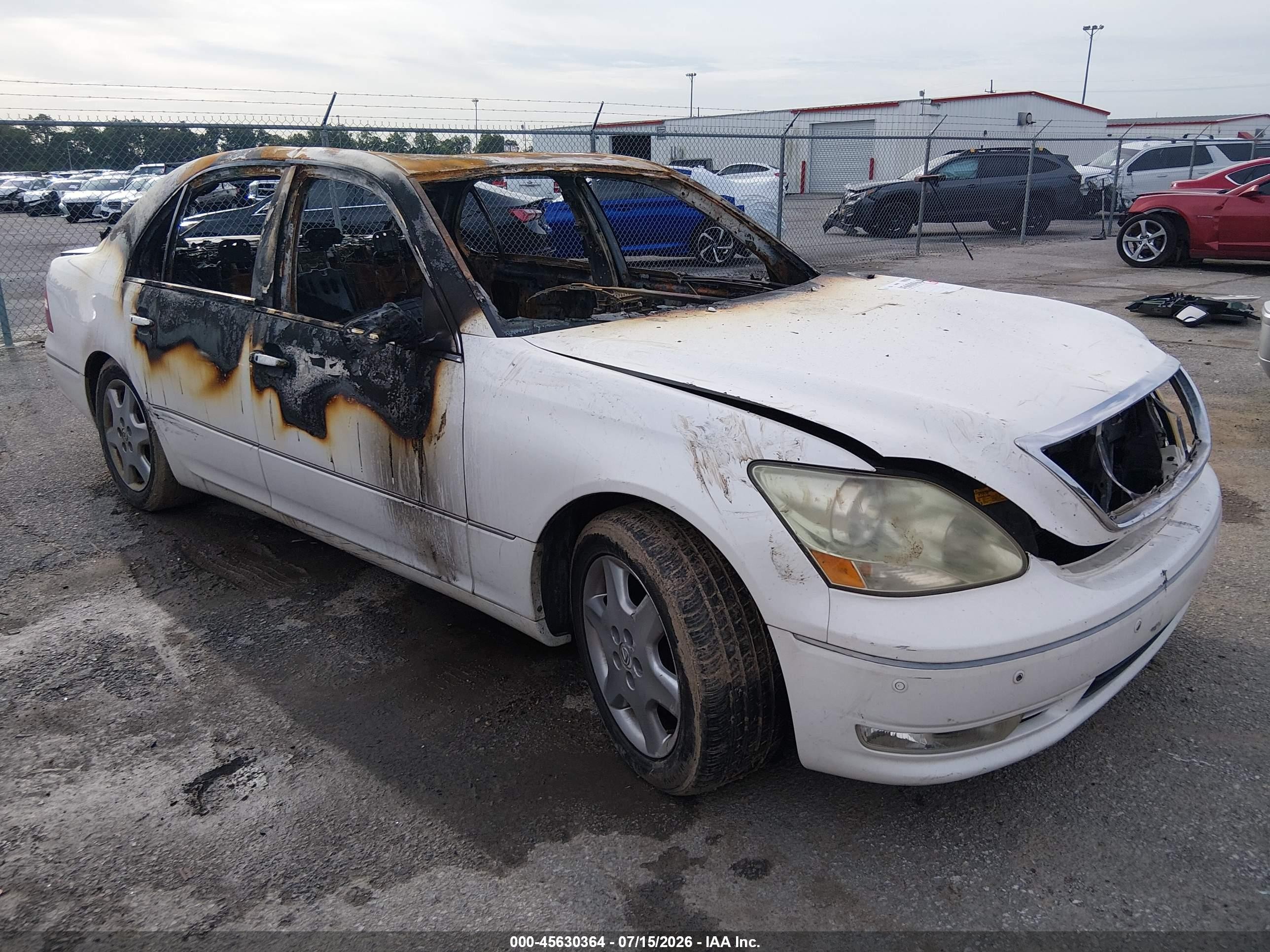 2004 Lexus Ls 430   White vin: JTHBN36F340142094