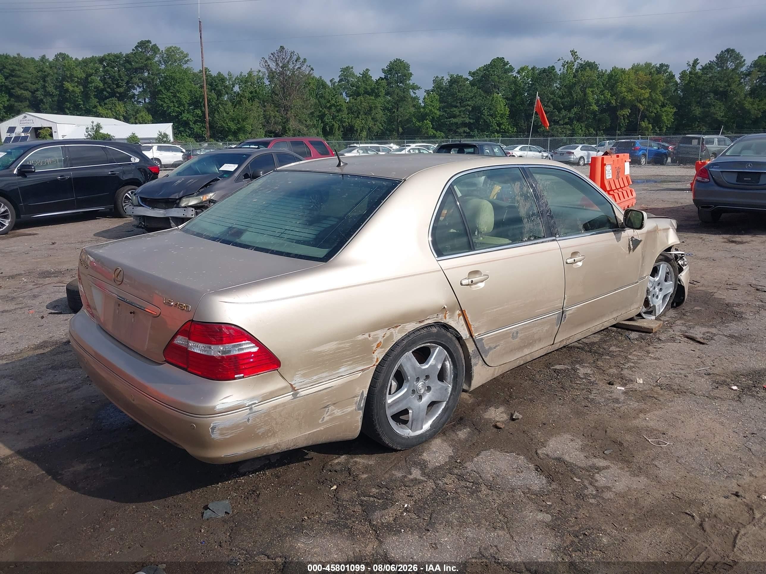 2004 Lexus Ls 430 Gold vin: JTHBN36F340172034