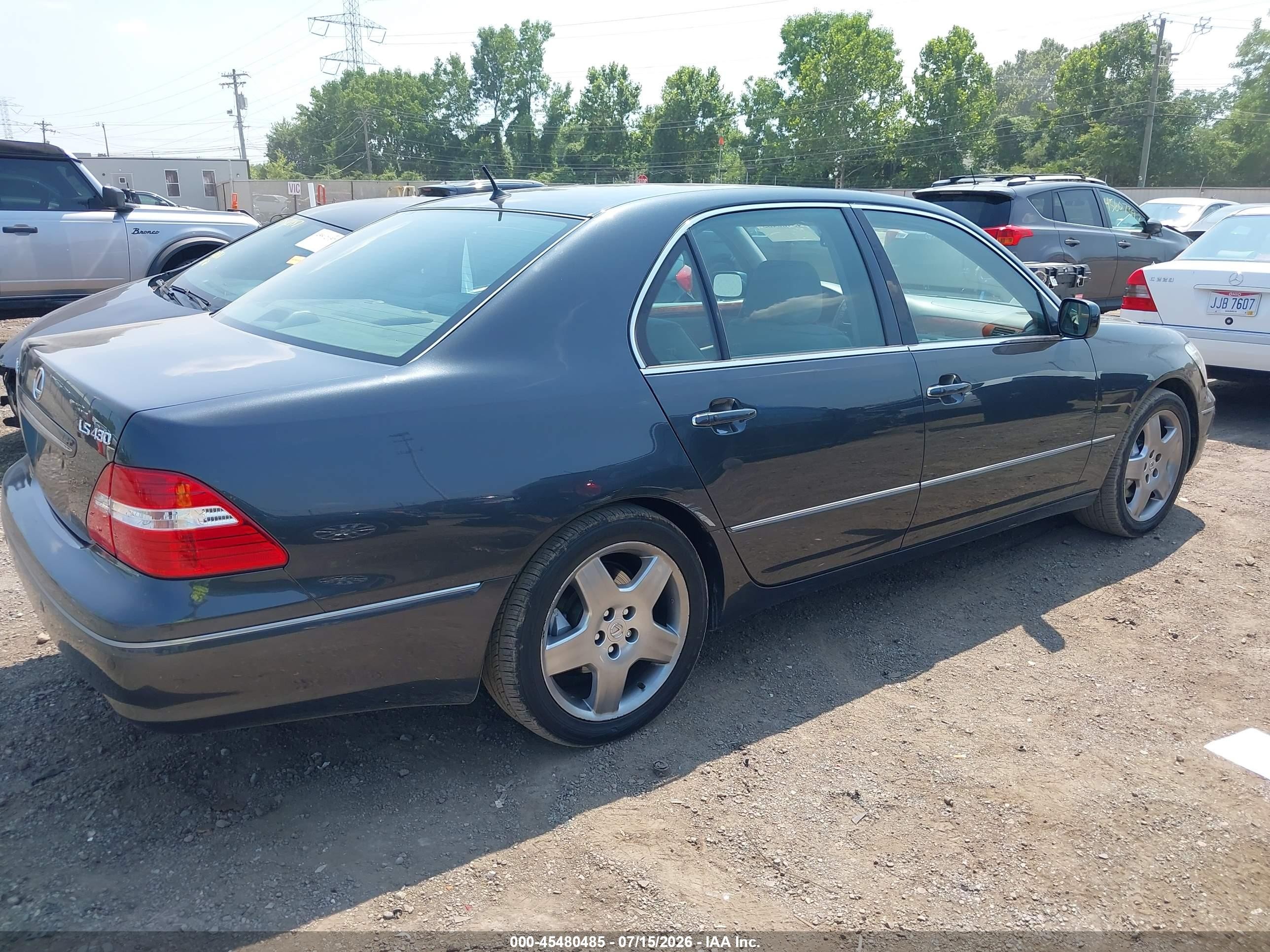 2005 Lexus Ls 430   Gray vin: JTHBN36F350178790