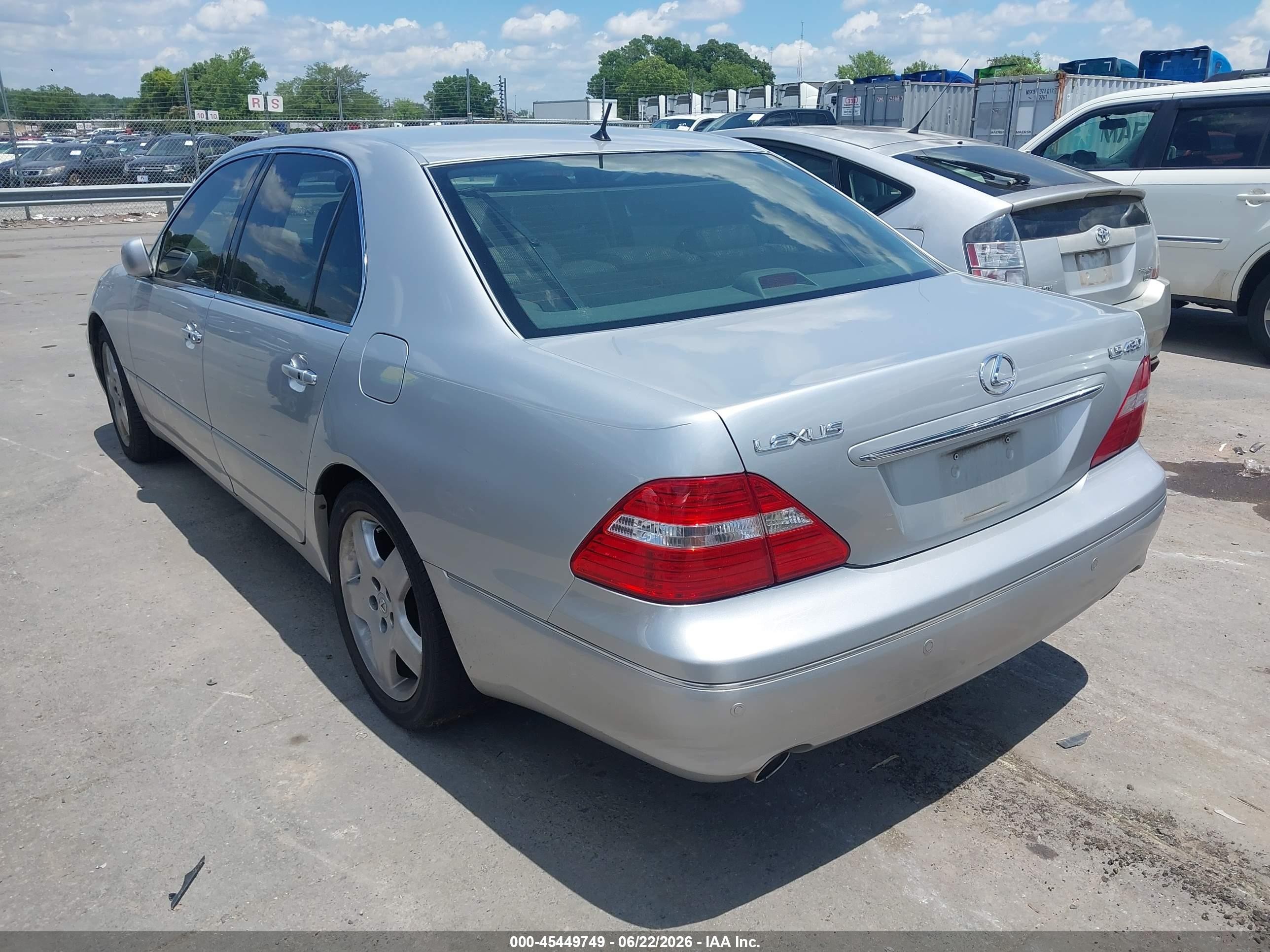 2005 Lexus Ls 430   Silver vin: JTHBN36F355011400