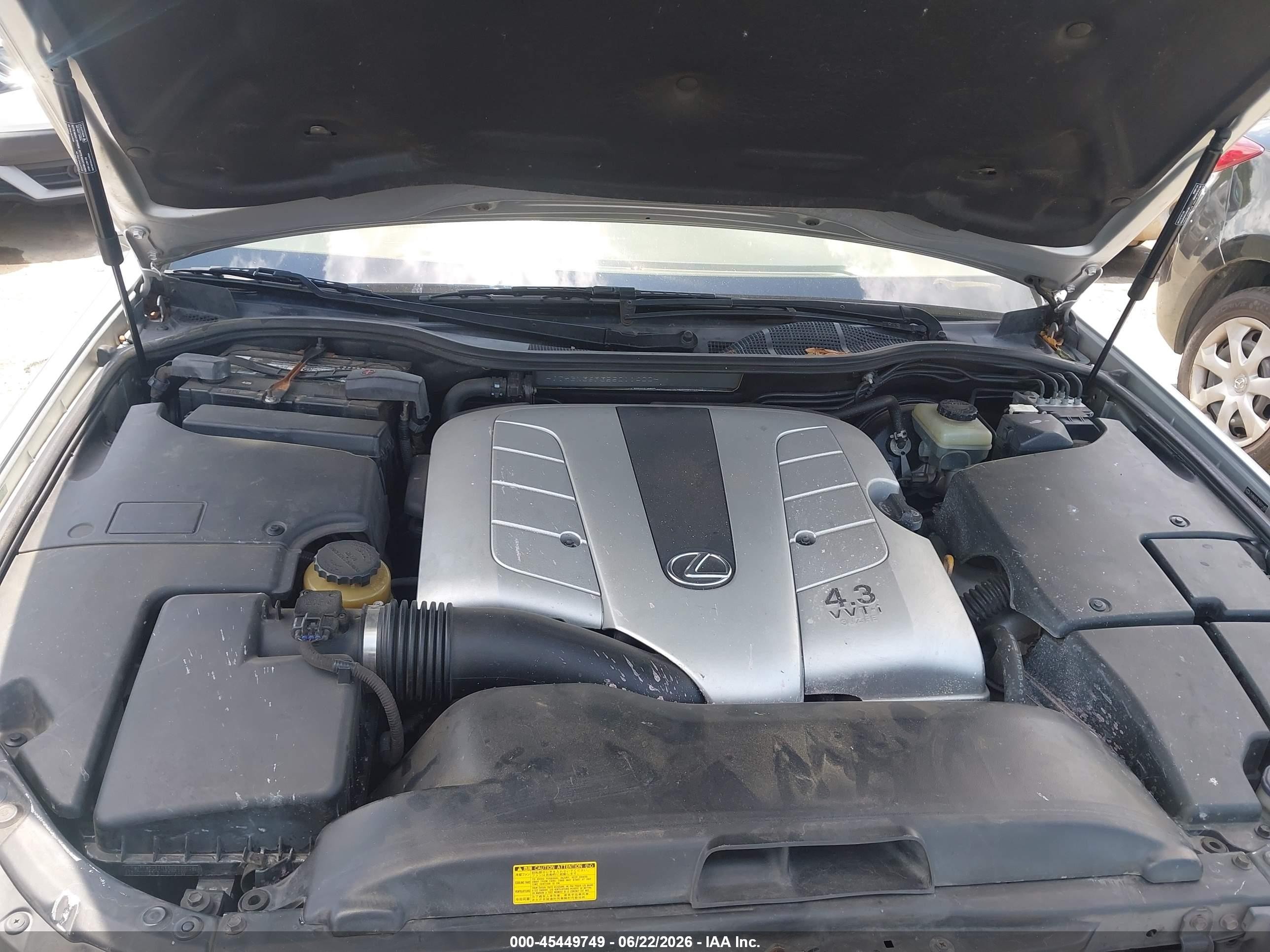 2005 Lexus Ls 430   Silver vin: JTHBN36F355011400