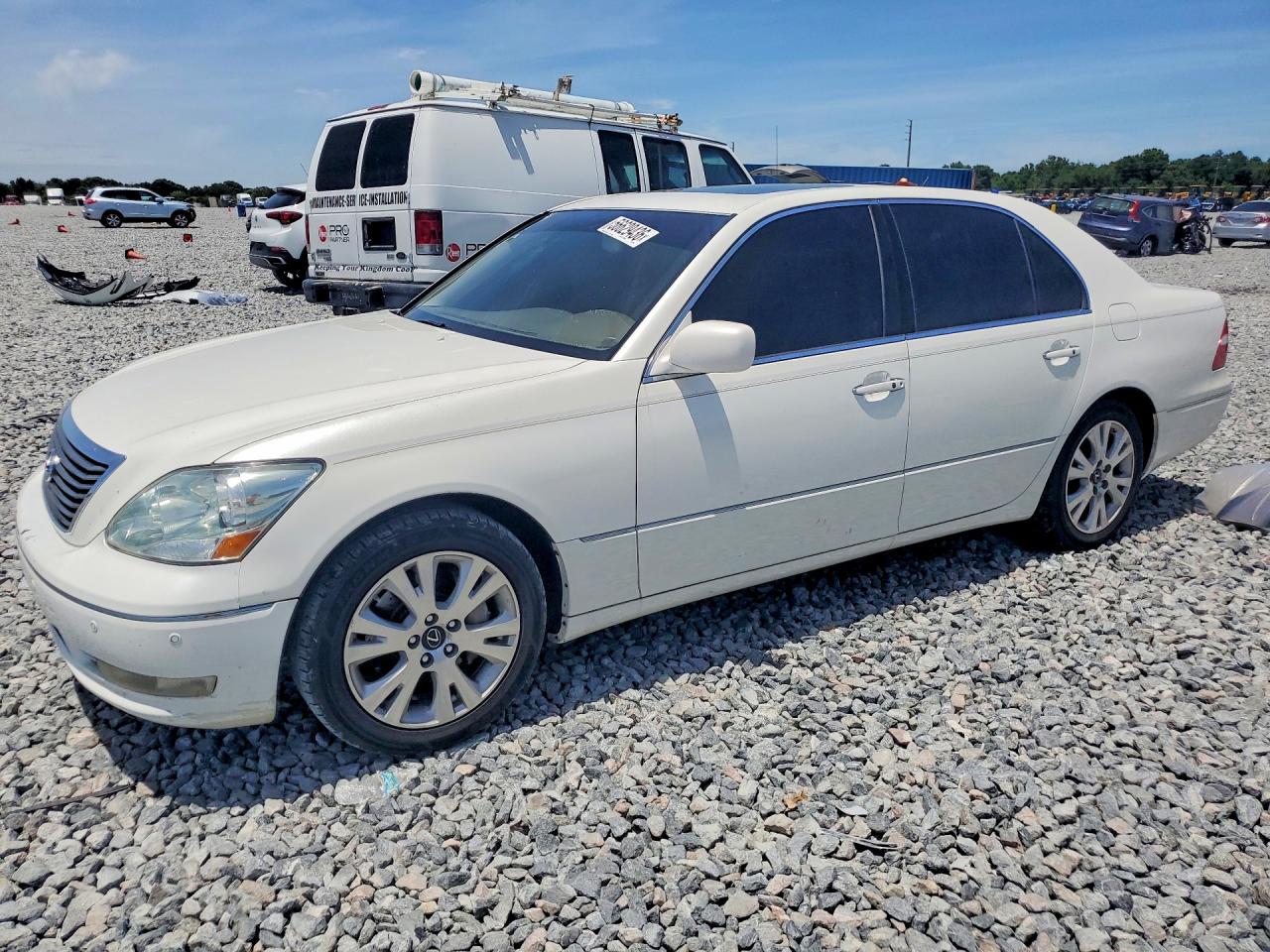 2005 Lexus Ls 430 White vin: JTHBN36F355017732