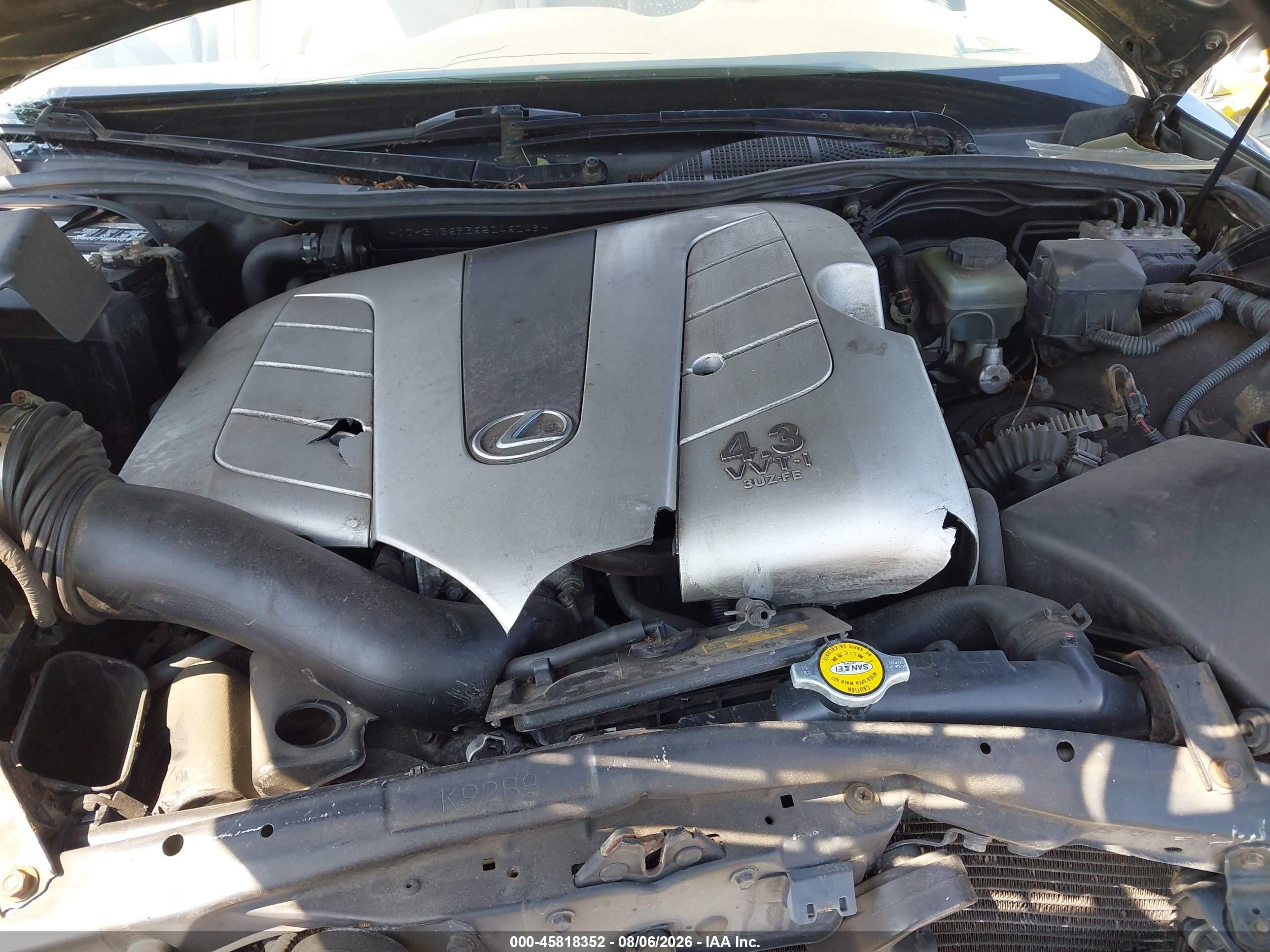2006 Lexus Ls 430   Green vin: JTHBN36F365046049