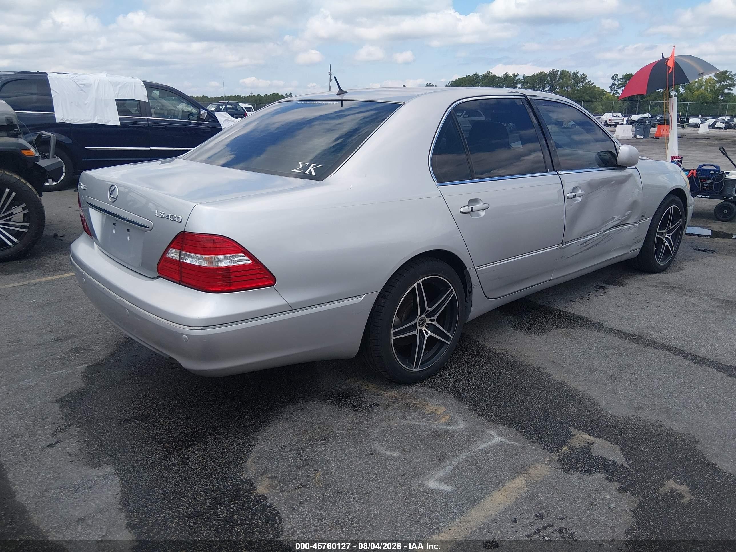 2005 Lexus Ls 430   Silver vin: JTHBN36F455012264