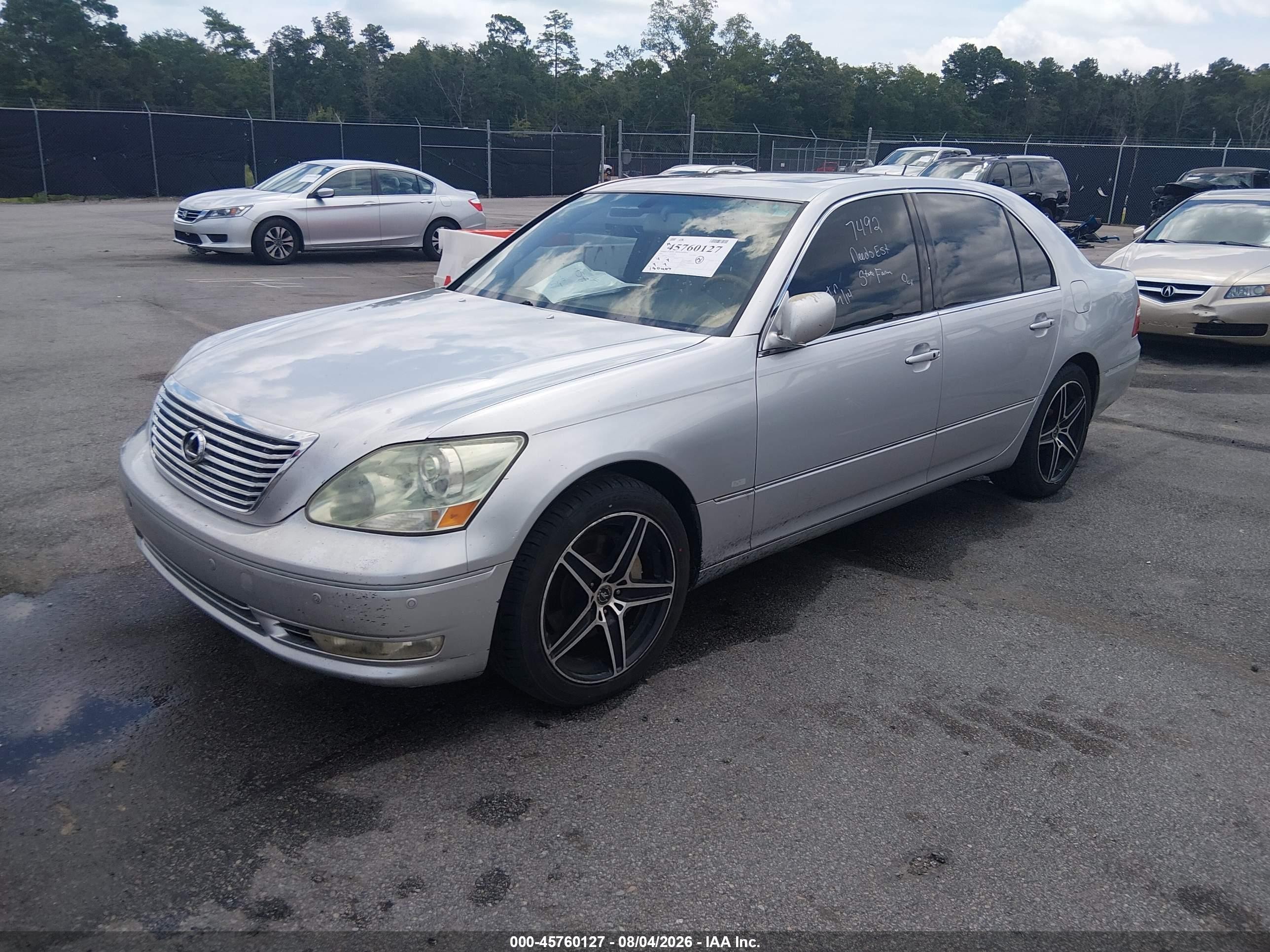 2005 Lexus Ls 430   Silver vin: JTHBN36F455012264