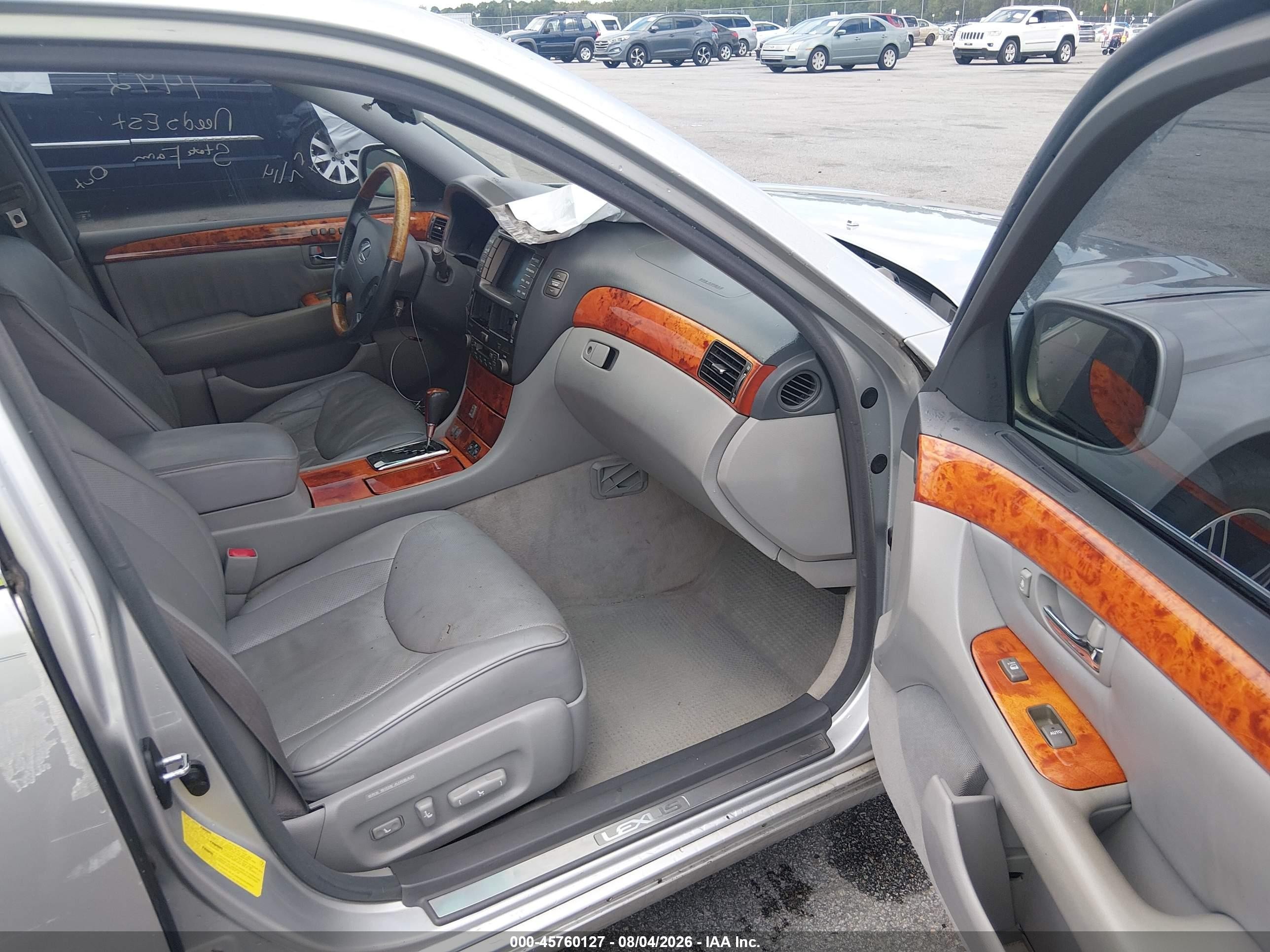 2005 Lexus Ls 430   Silver vin: JTHBN36F455012264