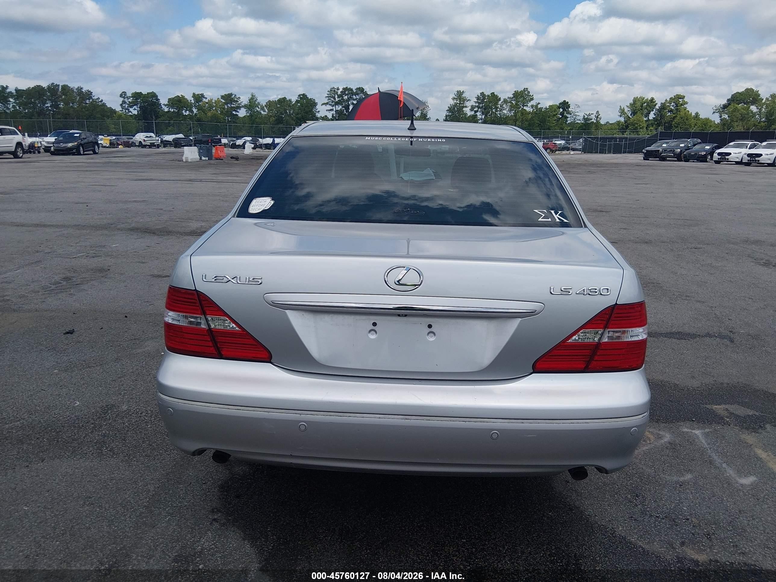 2005 Lexus Ls 430   Silver vin: JTHBN36F455012264