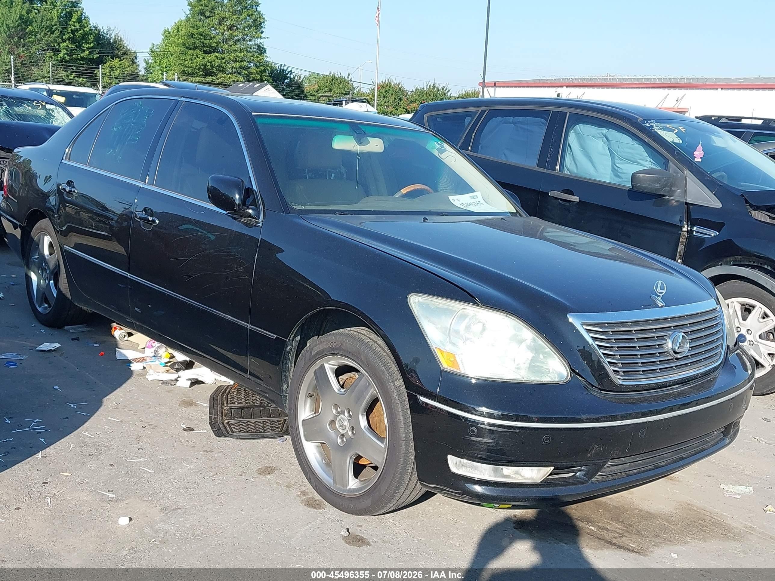 2005 Lexus Ls 430 Black vin: JTHBN36F455016993