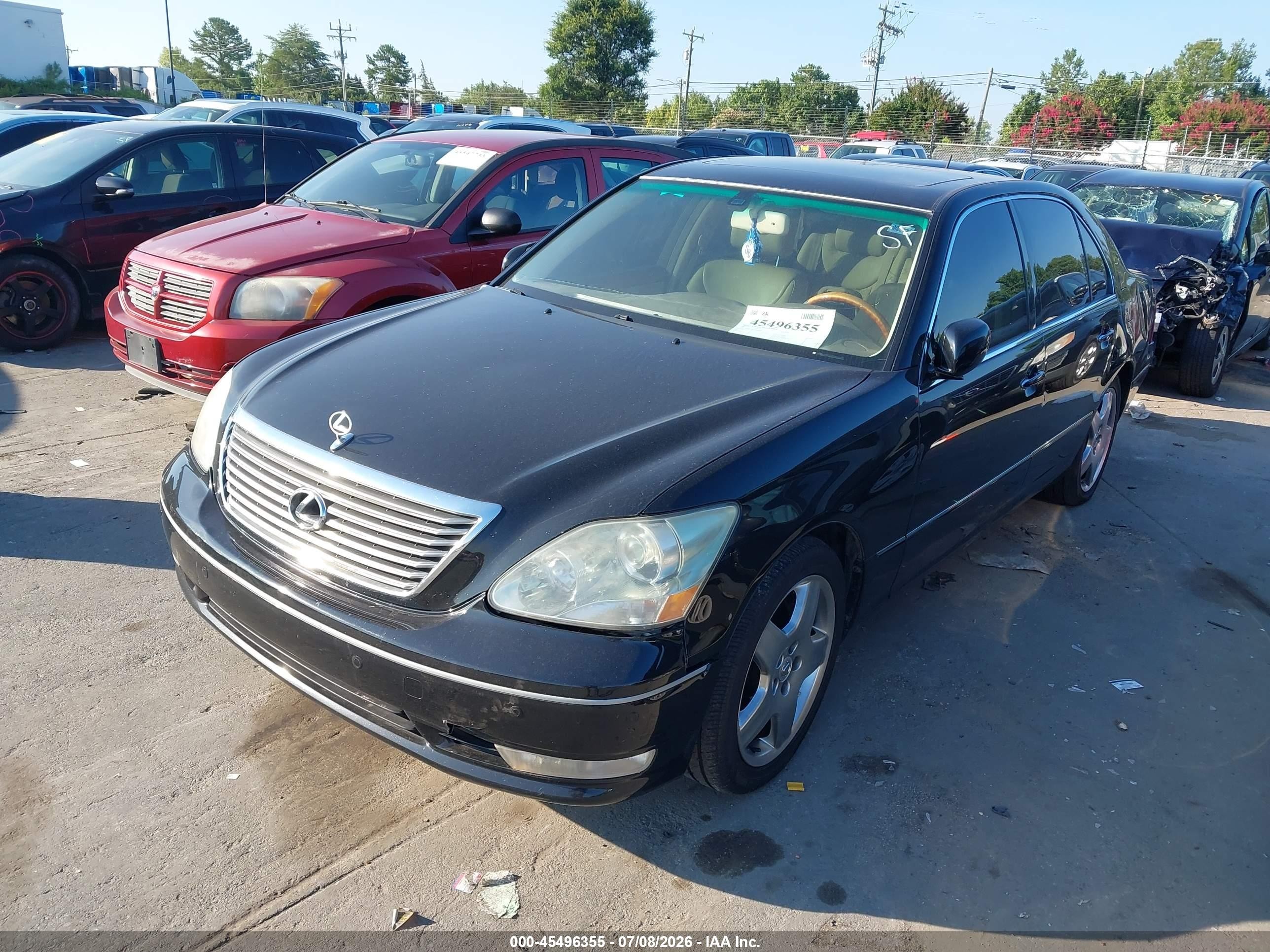 2005 Lexus Ls 430   Black vin: JTHBN36F455016993