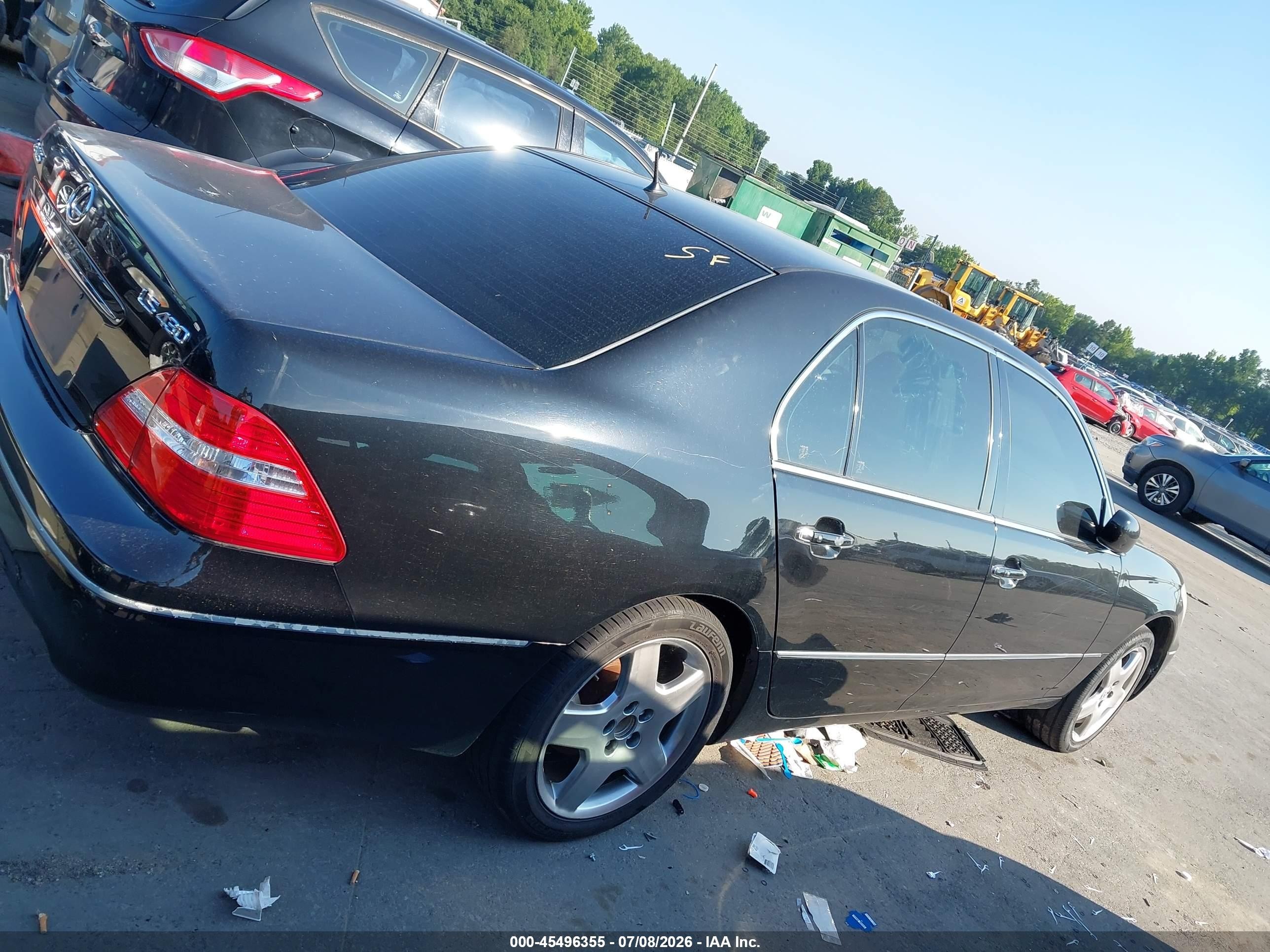 2005 Lexus Ls 430   Black vin: JTHBN36F455016993