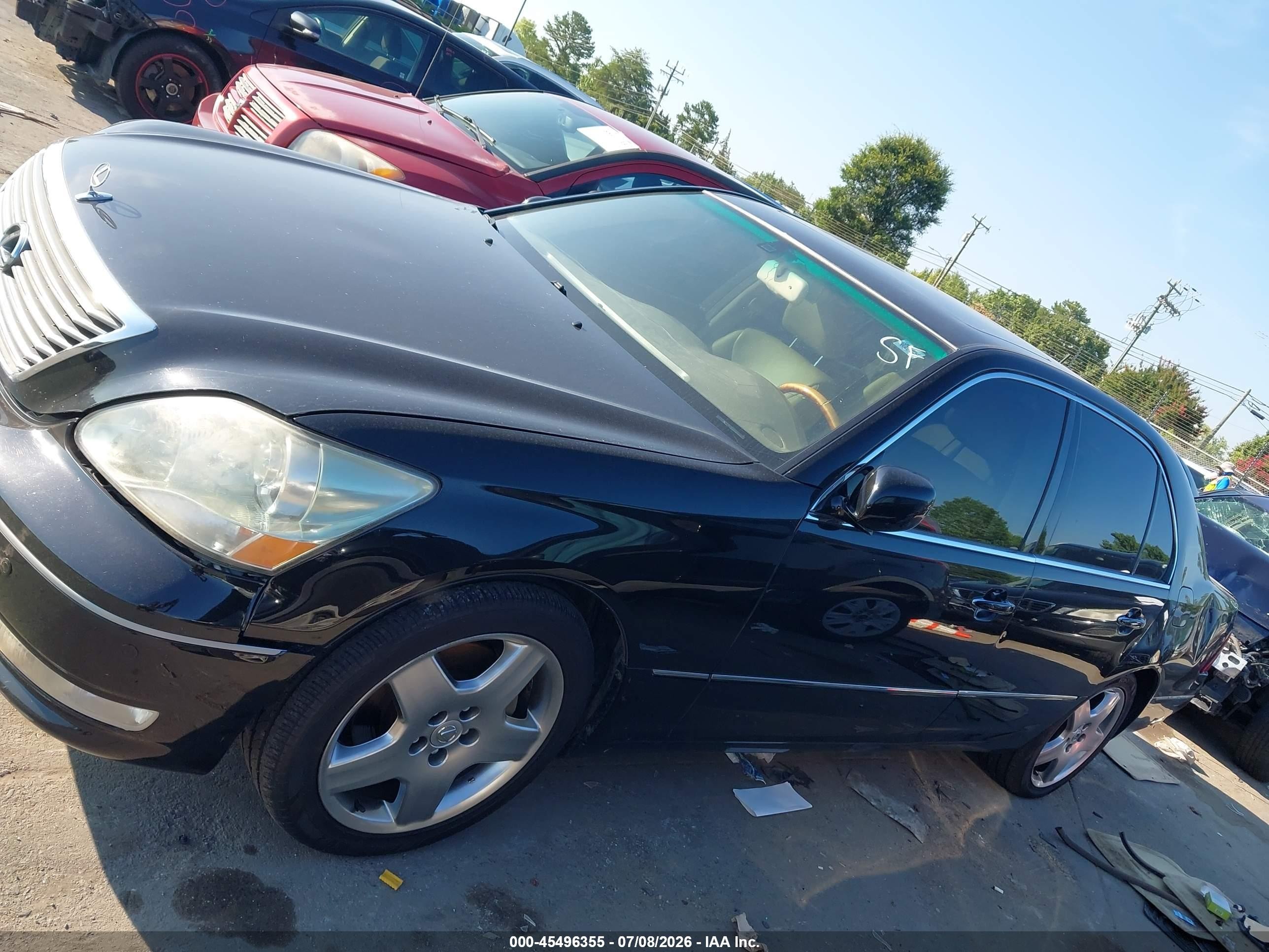 2005 Lexus Ls 430   Black vin: JTHBN36F455016993