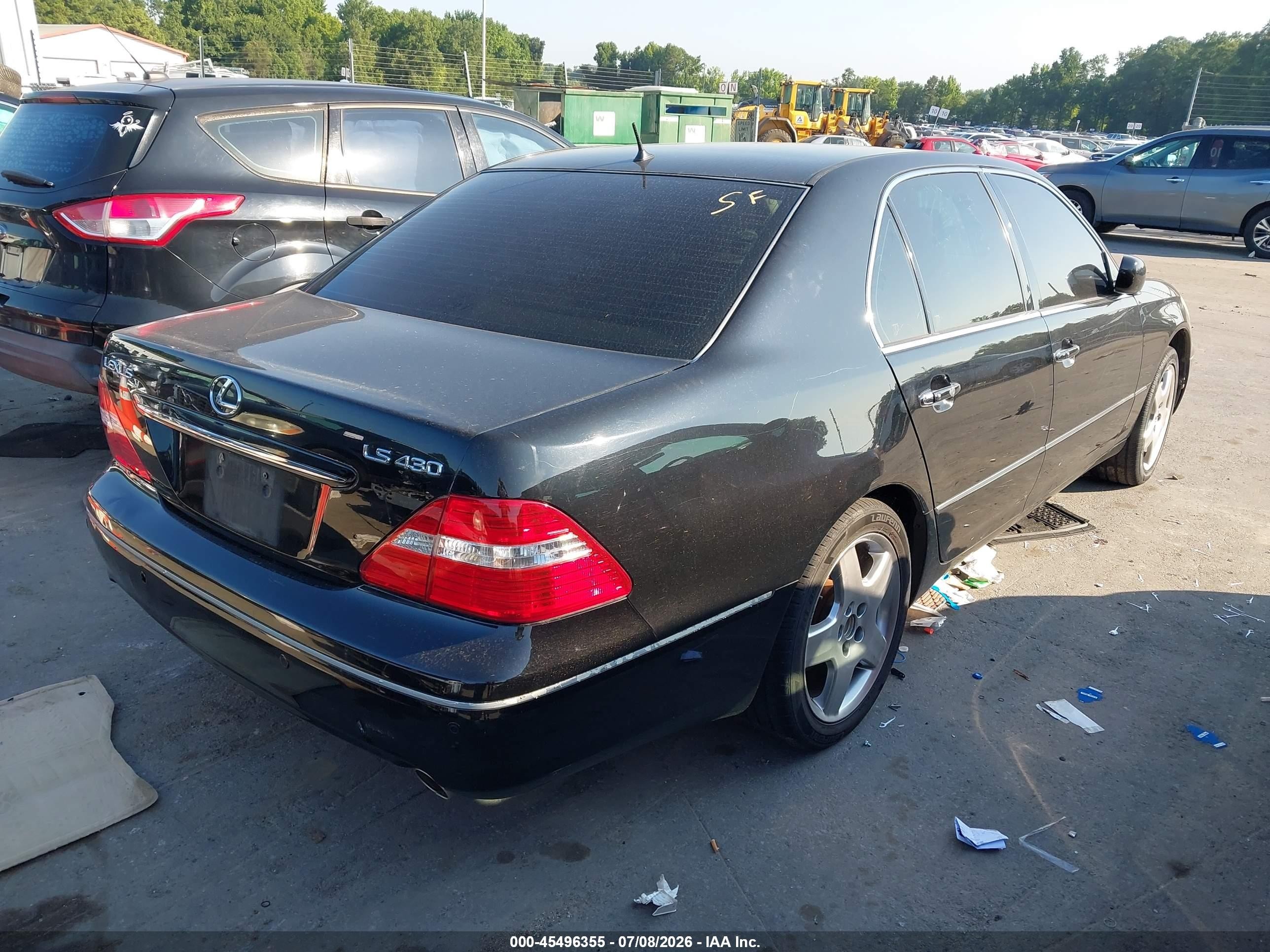 2005 Lexus Ls 430   Black vin: JTHBN36F455016993