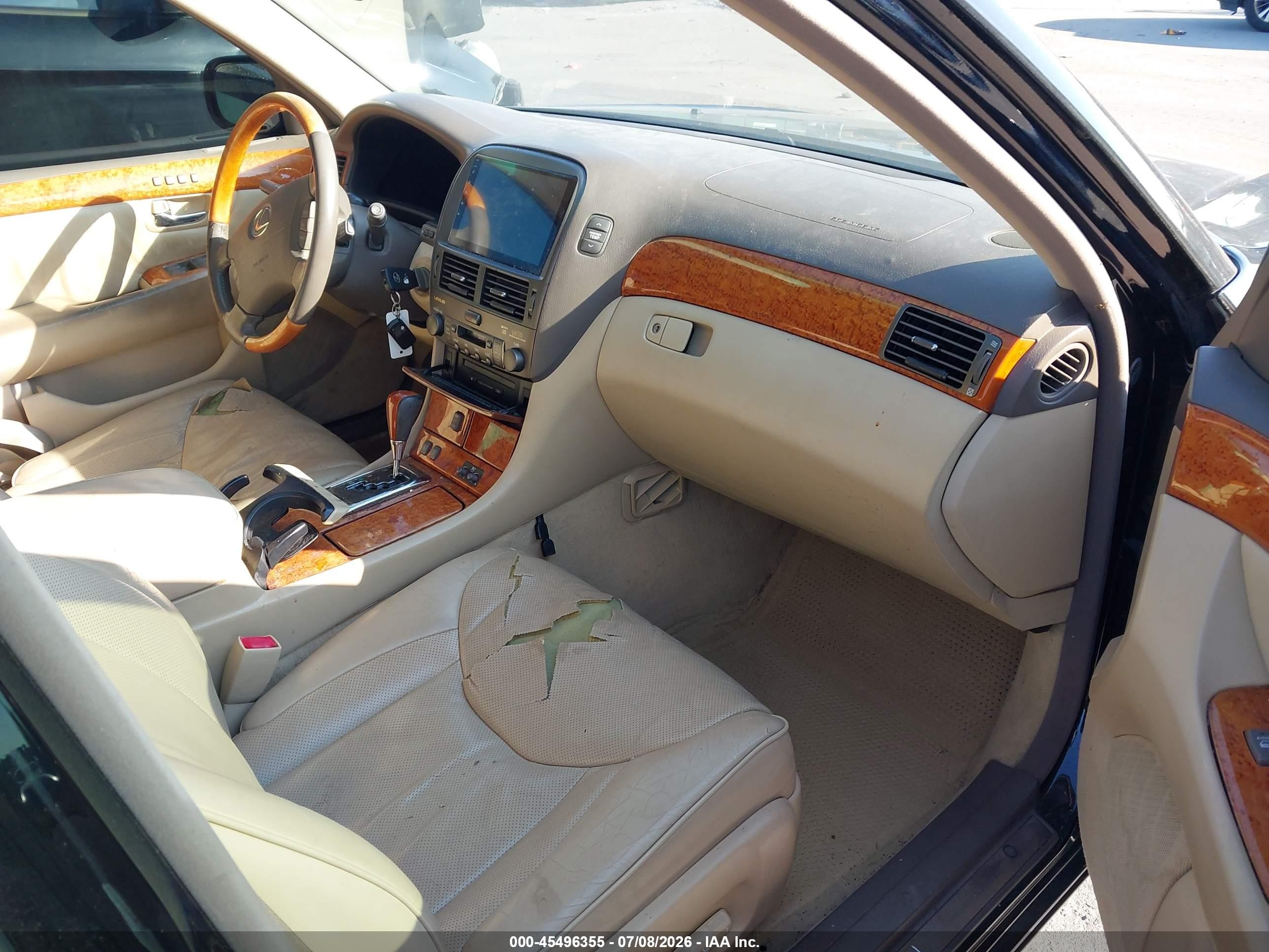 2005 Lexus Ls 430   Black vin: JTHBN36F455016993