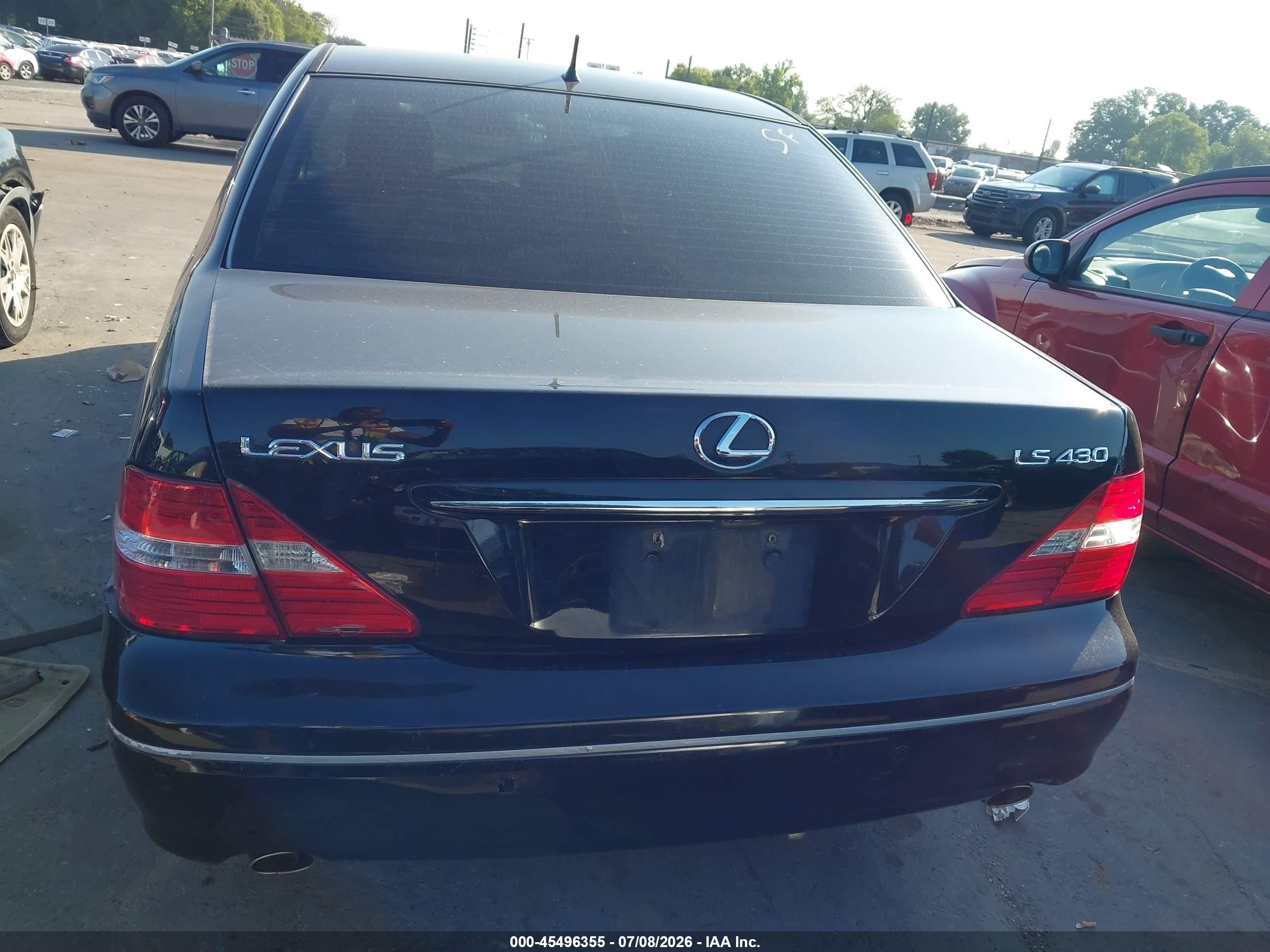 2005 Lexus Ls 430   Black vin: JTHBN36F455016993