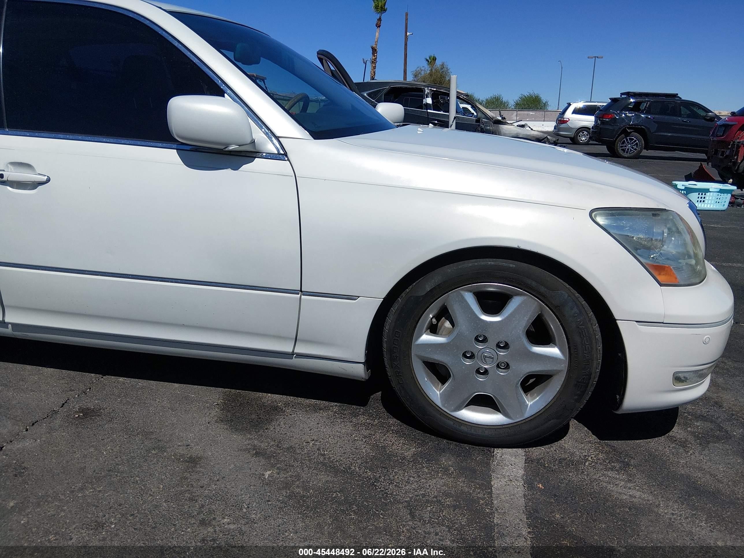 2004 Lexus Ls 430 White vin: JTHBN36F540148351