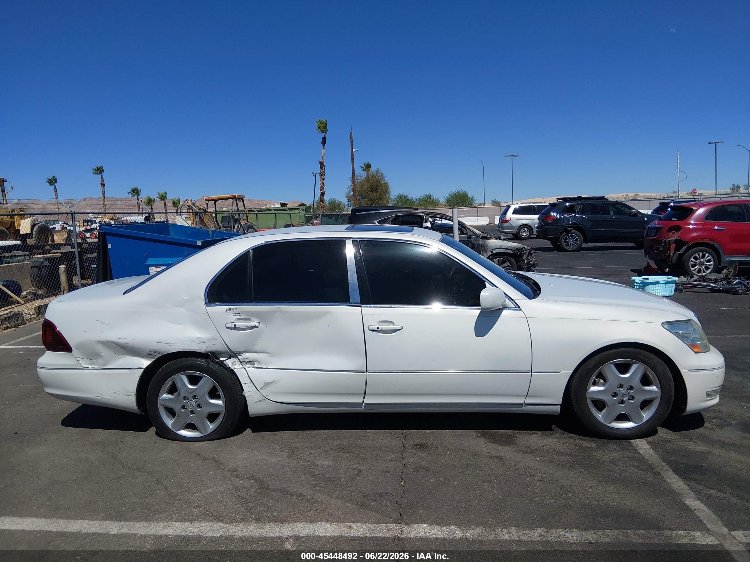 2004 Lexus Ls 430 White vin: JTHBN36F540148351