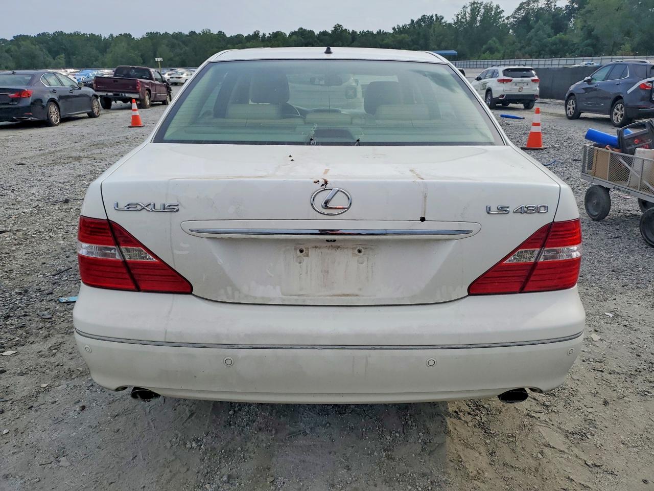 2005 Lexus Ls 430 White vin: JTHBN36F555006991