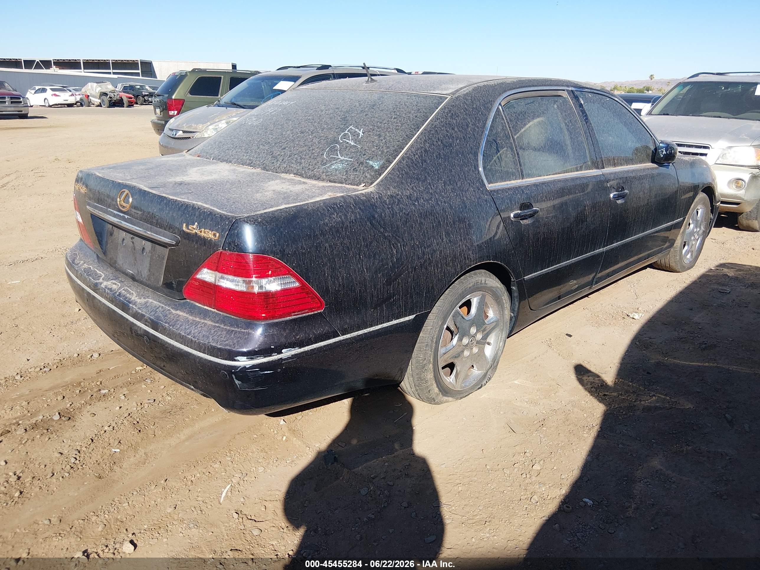 2004 Lexus Ls 430   Black vin: JTHBN36F640135060