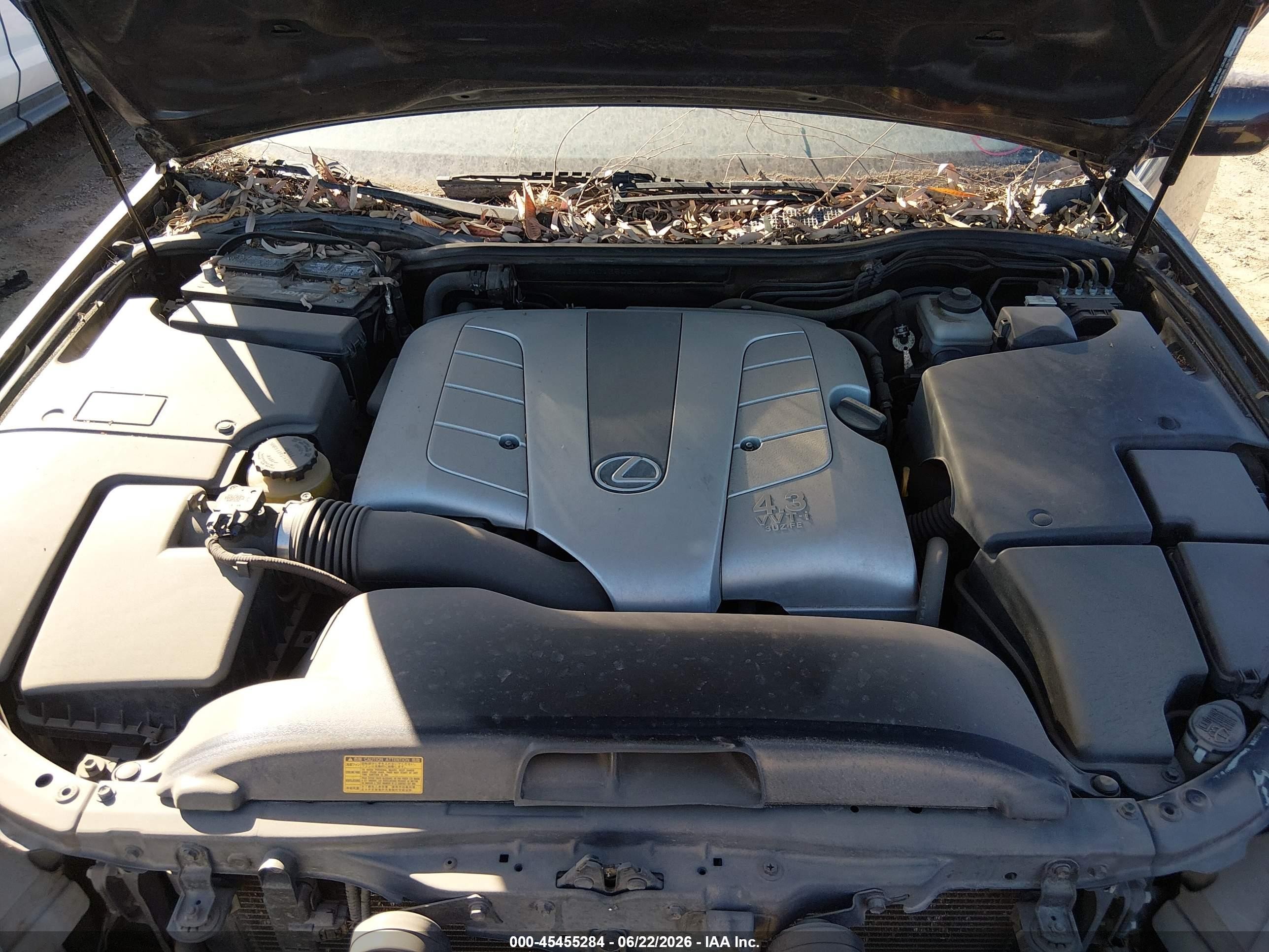 2004 Lexus Ls 430   Black vin: JTHBN36F640135060