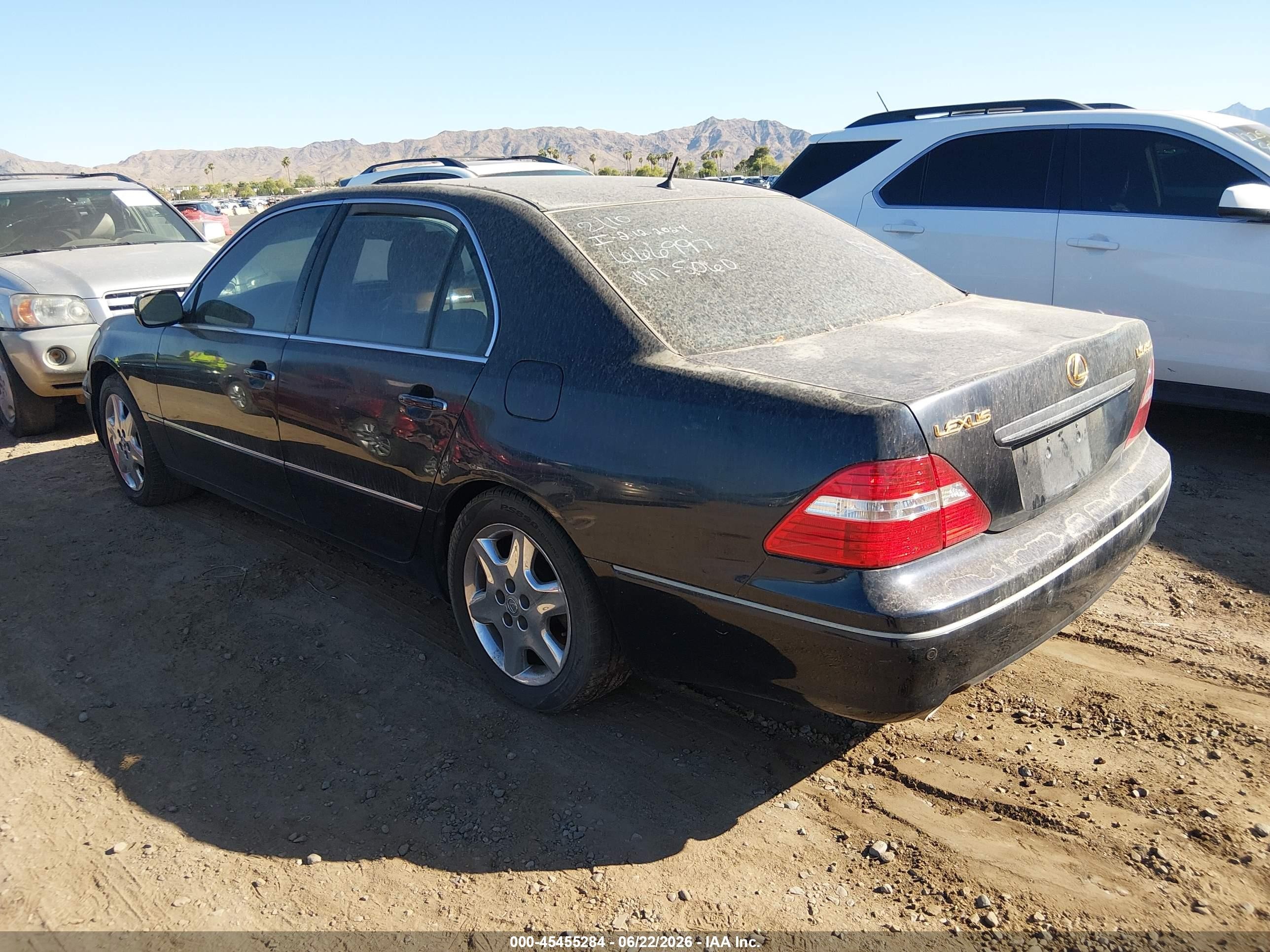 2004 Lexus Ls 430   Black vin: JTHBN36F640135060