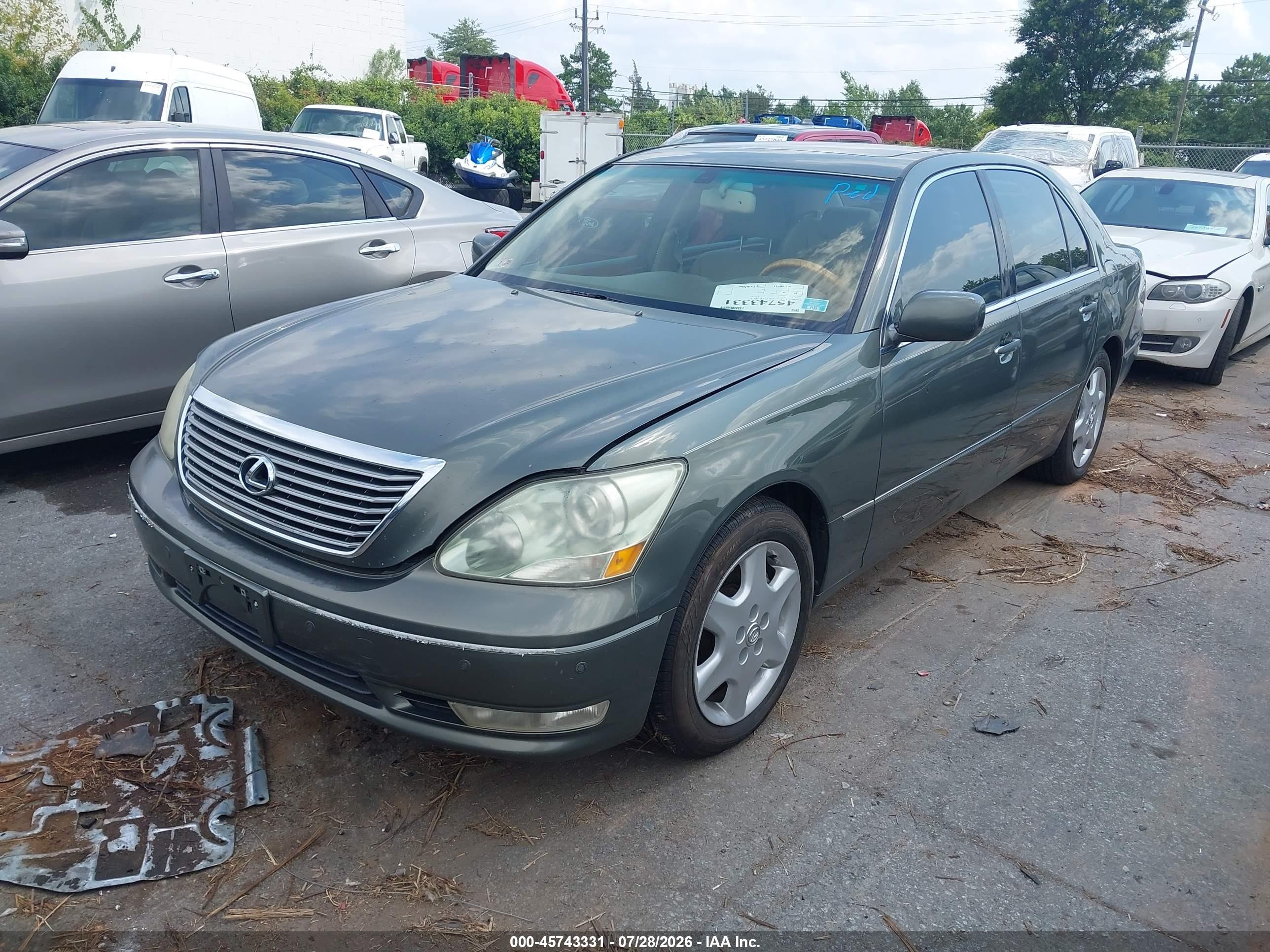 2004 Lexus Ls 430   Зеленый vin: JTHBN36F640136175