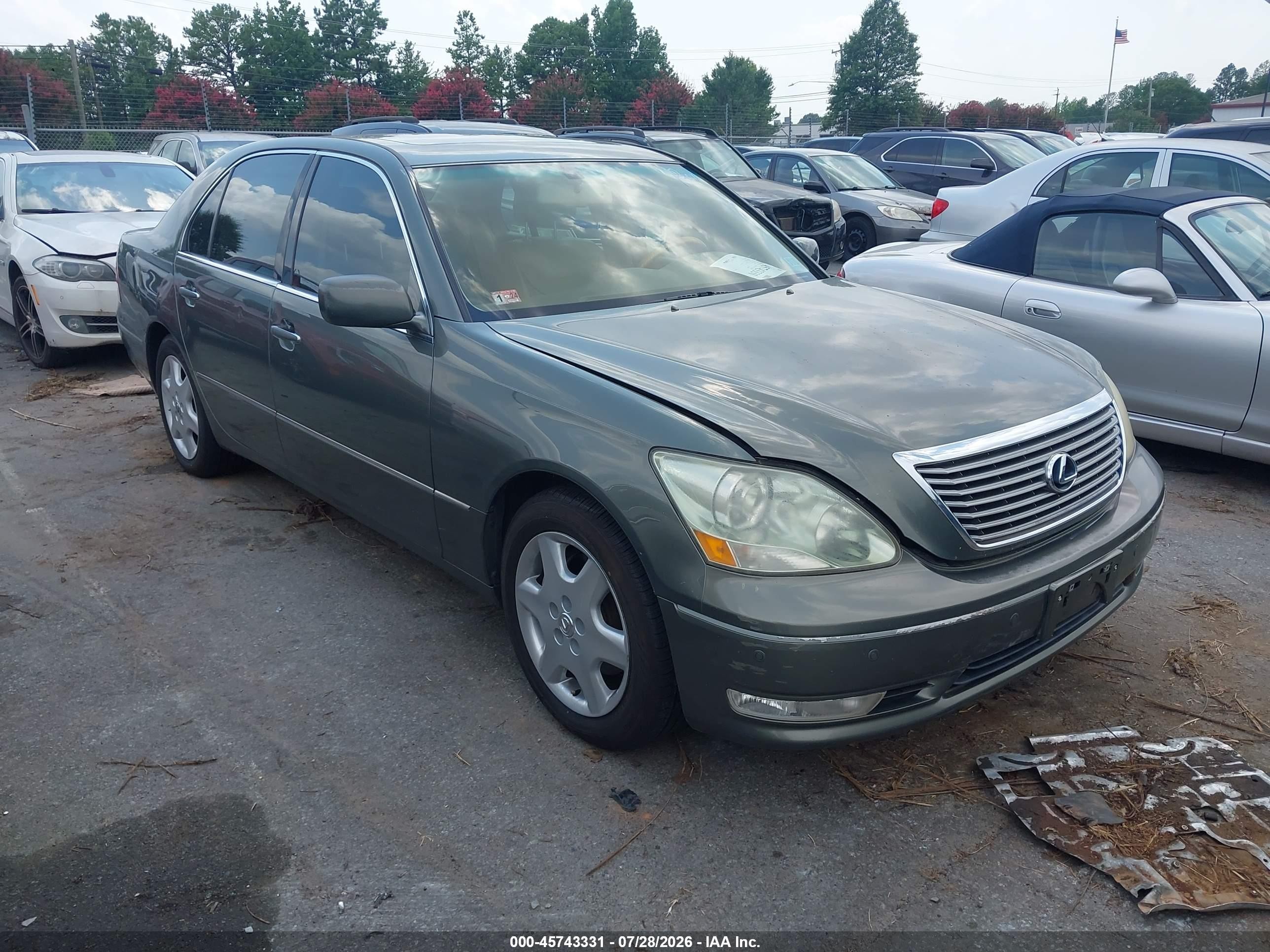 2004 Lexus Ls 430   Зеленый vin: JTHBN36F640136175
