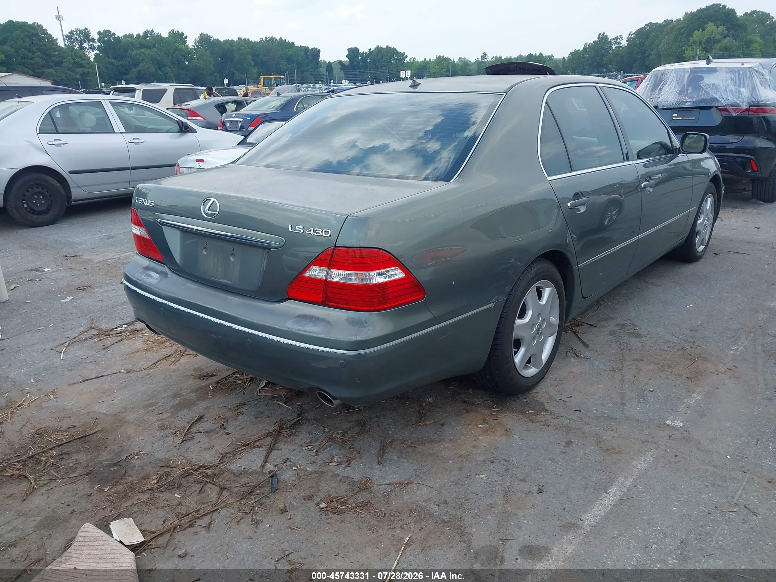 2004 Lexus Ls 430   Зеленый vin: JTHBN36F640136175