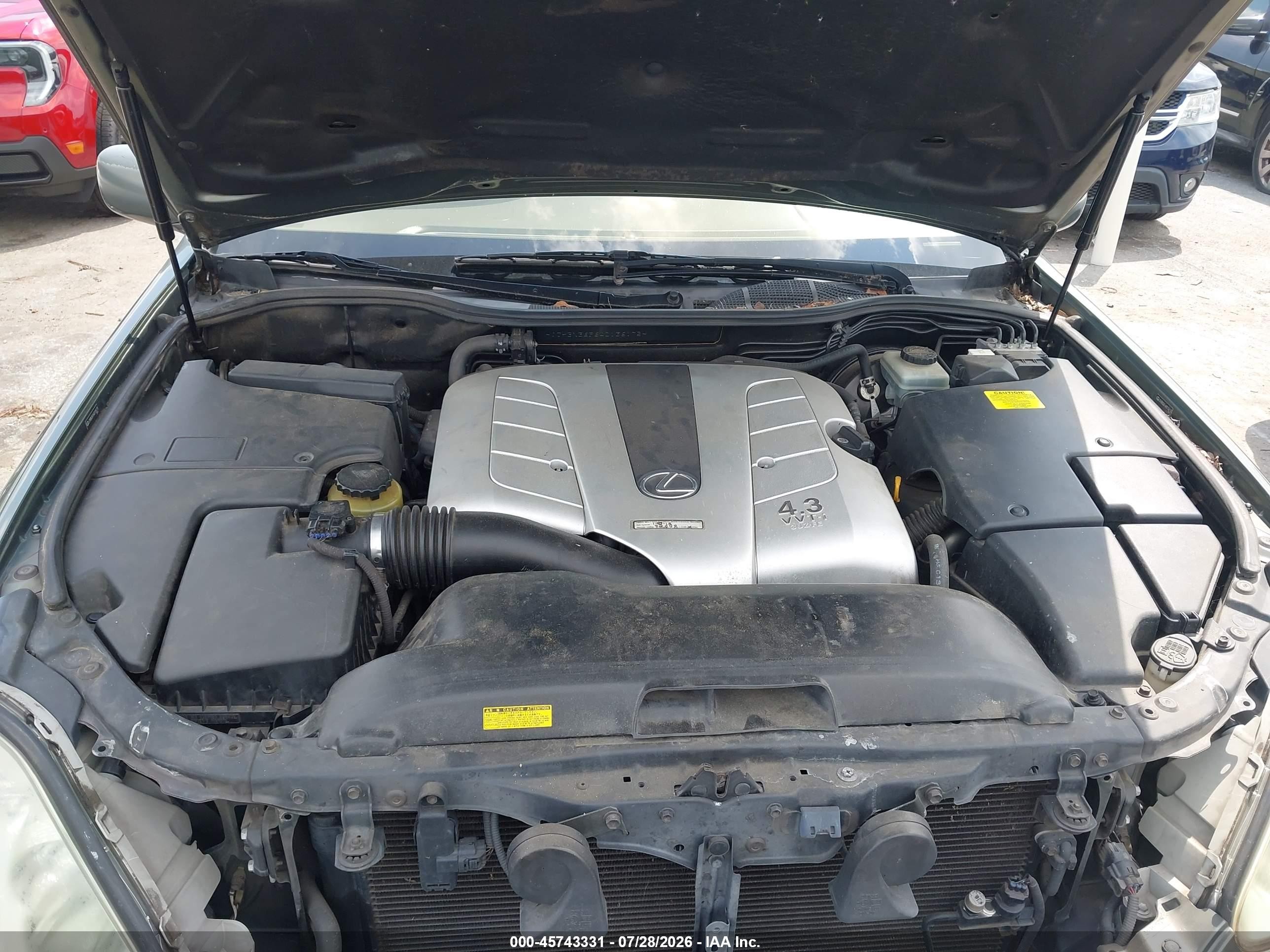 2004 Lexus Ls 430   Зеленый vin: JTHBN36F640136175