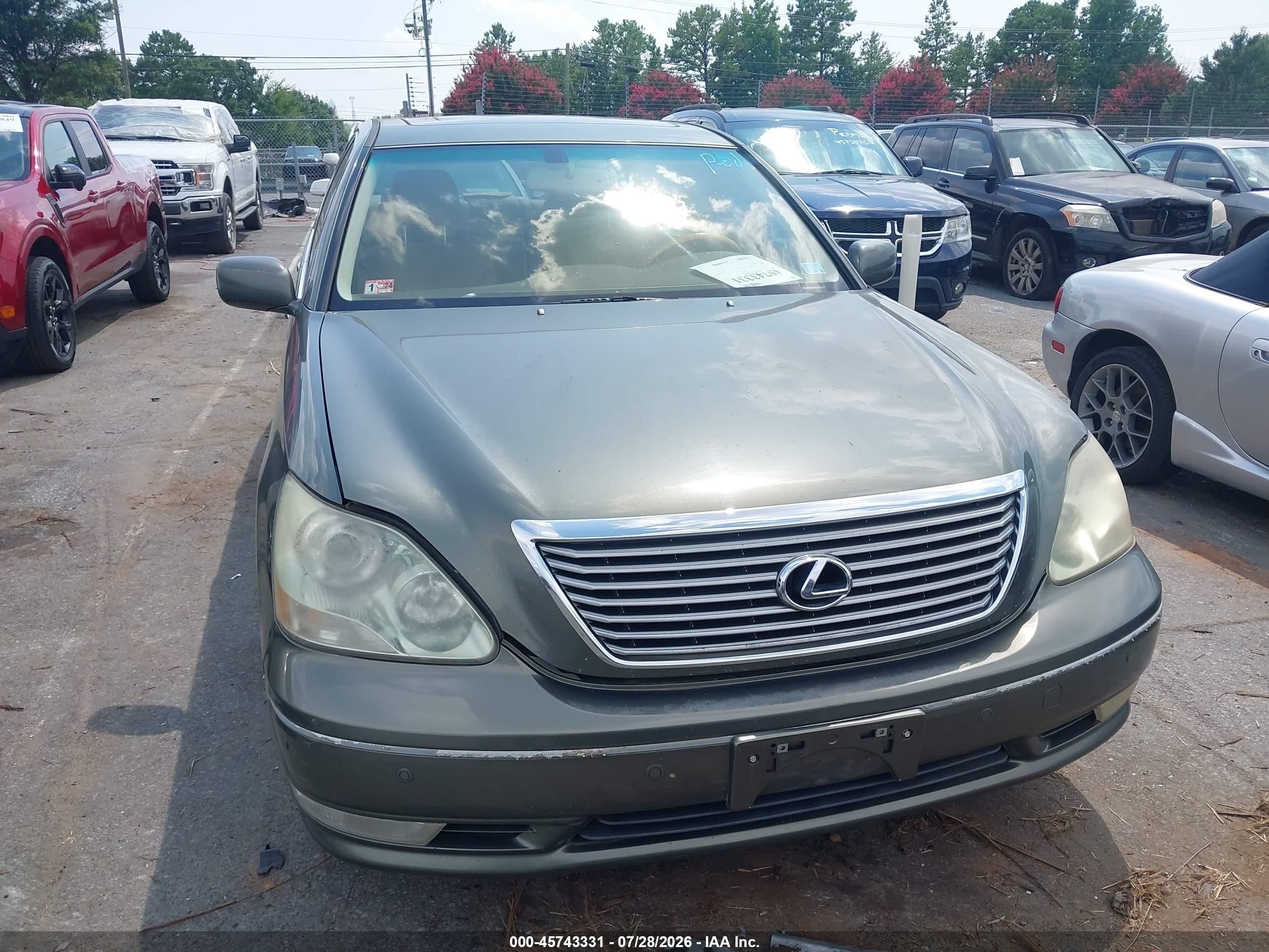 2004 Lexus Ls 430   Зеленый vin: JTHBN36F640136175