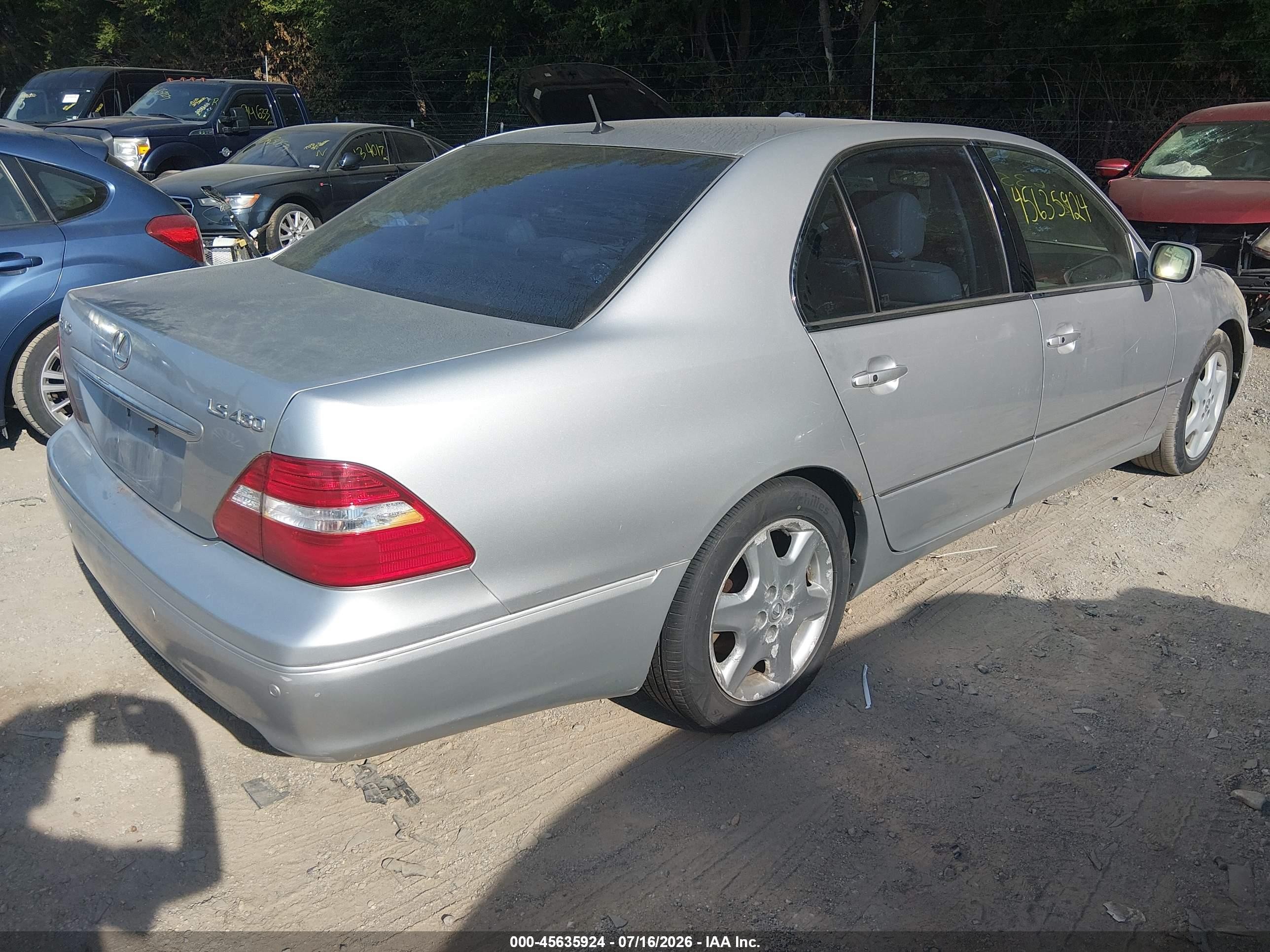 2004 Lexus Ls 430   Silver vin: JTHBN36F640137536