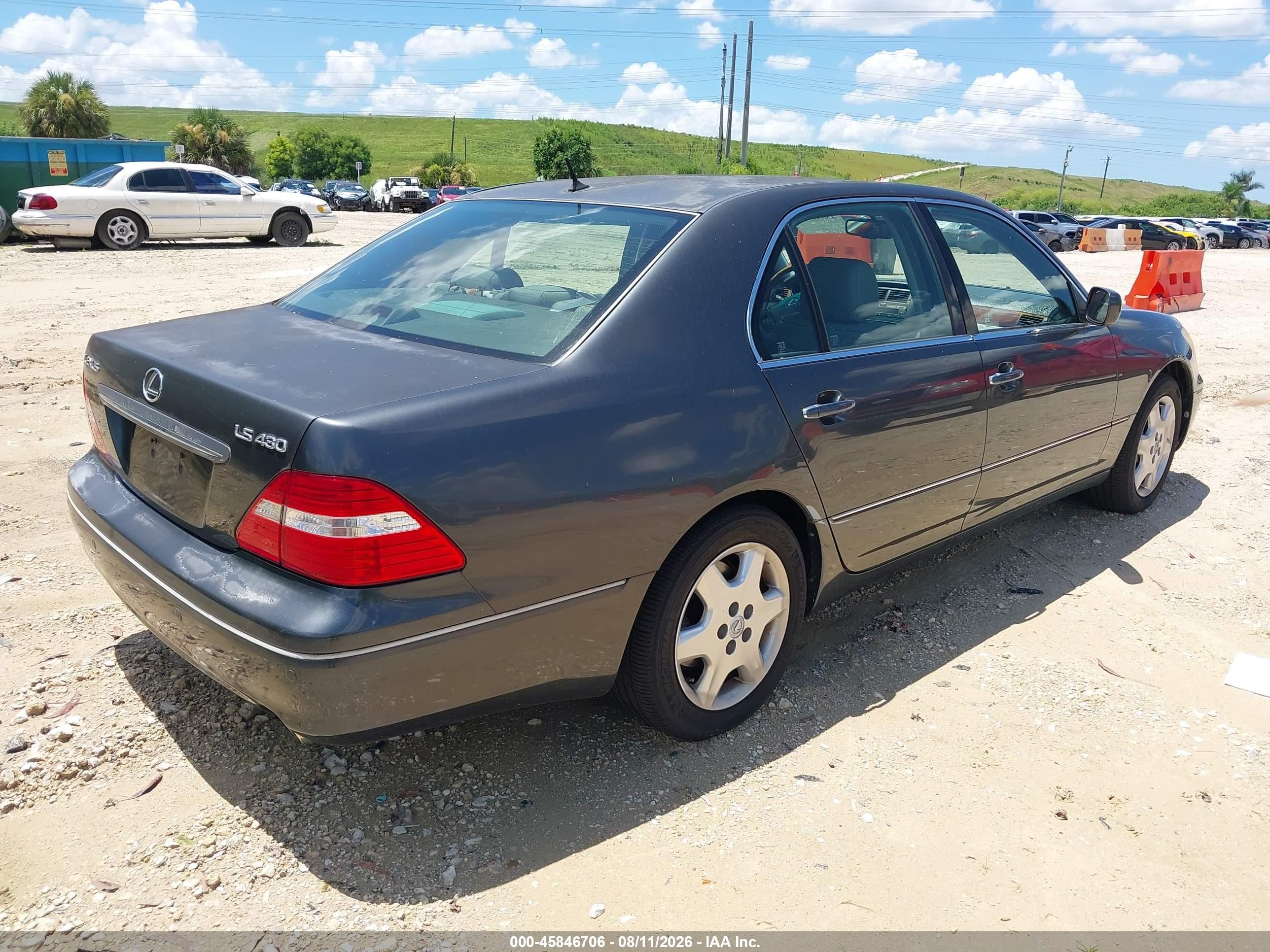 2004 Lexus Ls 430 Gray vin: JTHBN36F640161061