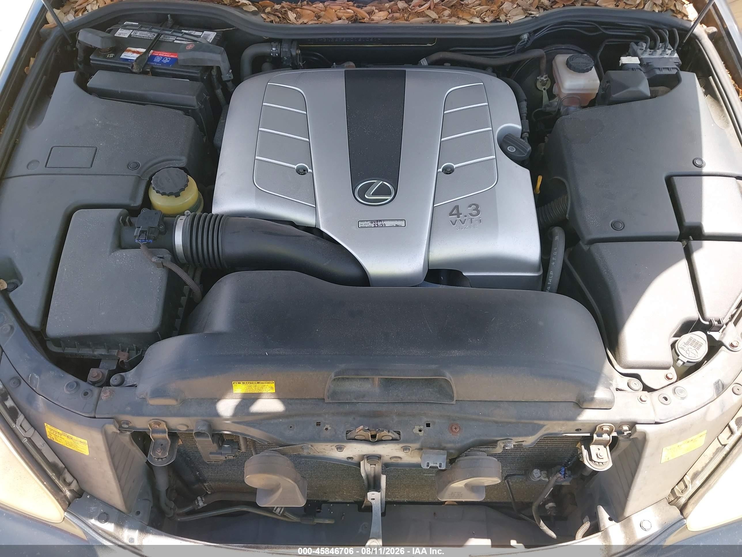 2004 Lexus Ls 430 Gray vin: JTHBN36F640161061