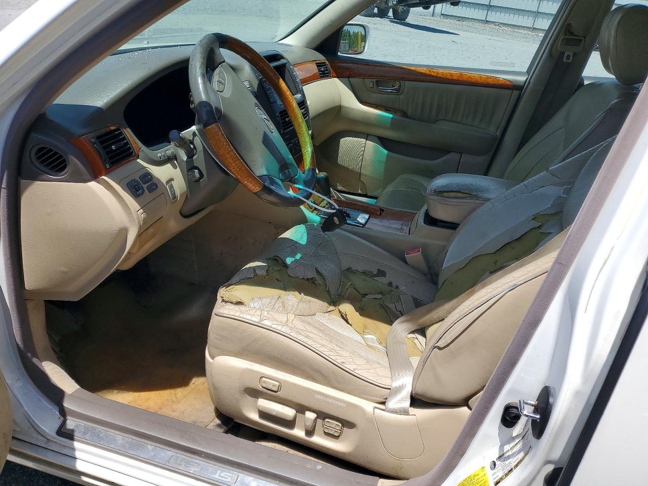 2005 Lexus Ls 430 White vin: JTHBN36F650178959