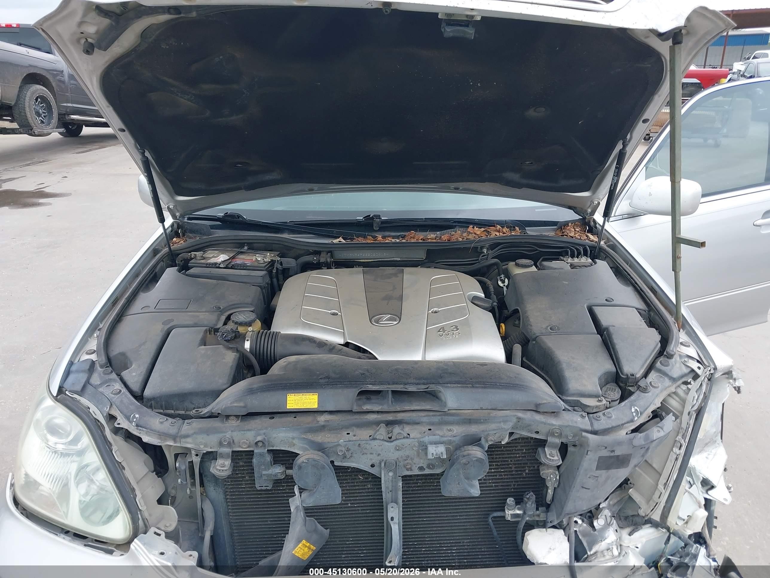 2006 Lexus Ls 430 Silver vin: JTHBN36F665050418