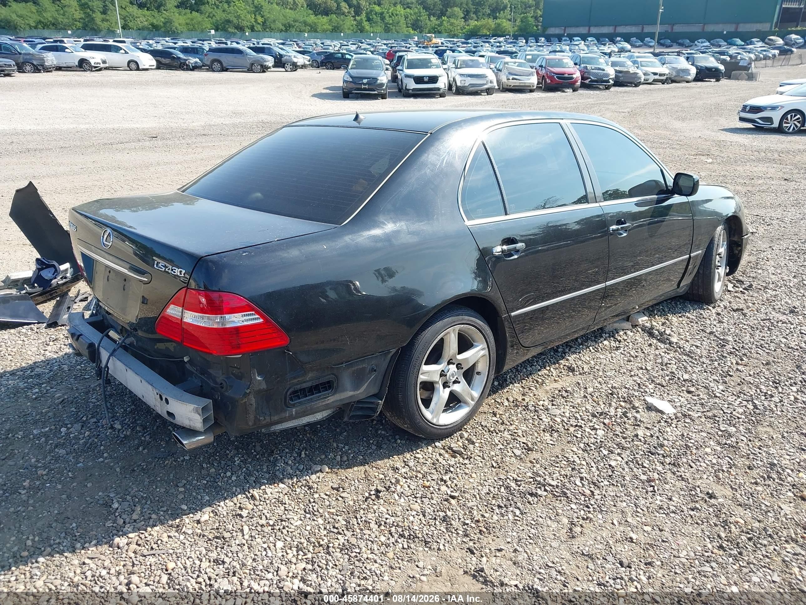 2006 Lexus Ls 430   Black vin: JTHBN36F665050614