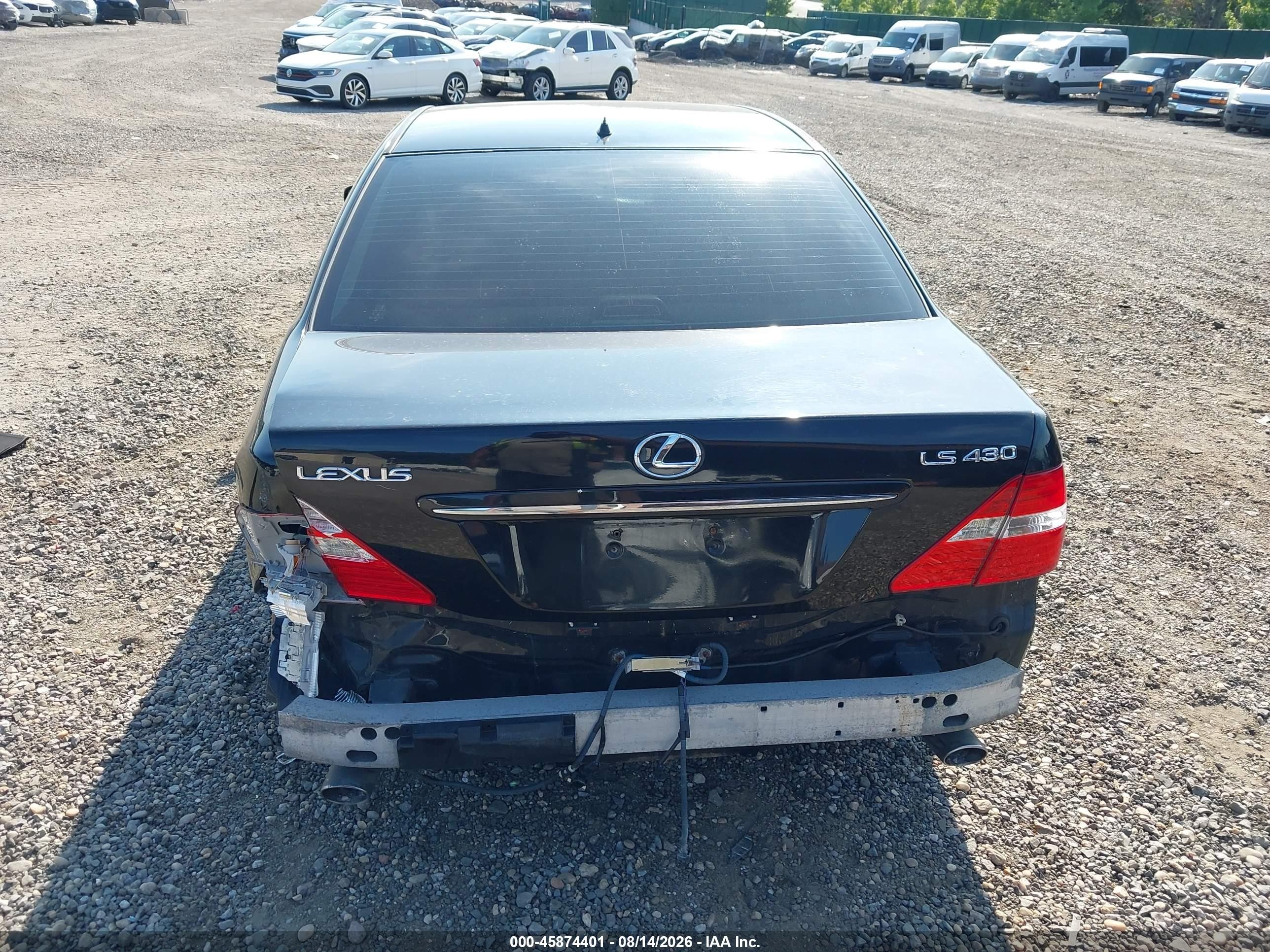2006 Lexus Ls 430   Black vin: JTHBN36F665050614