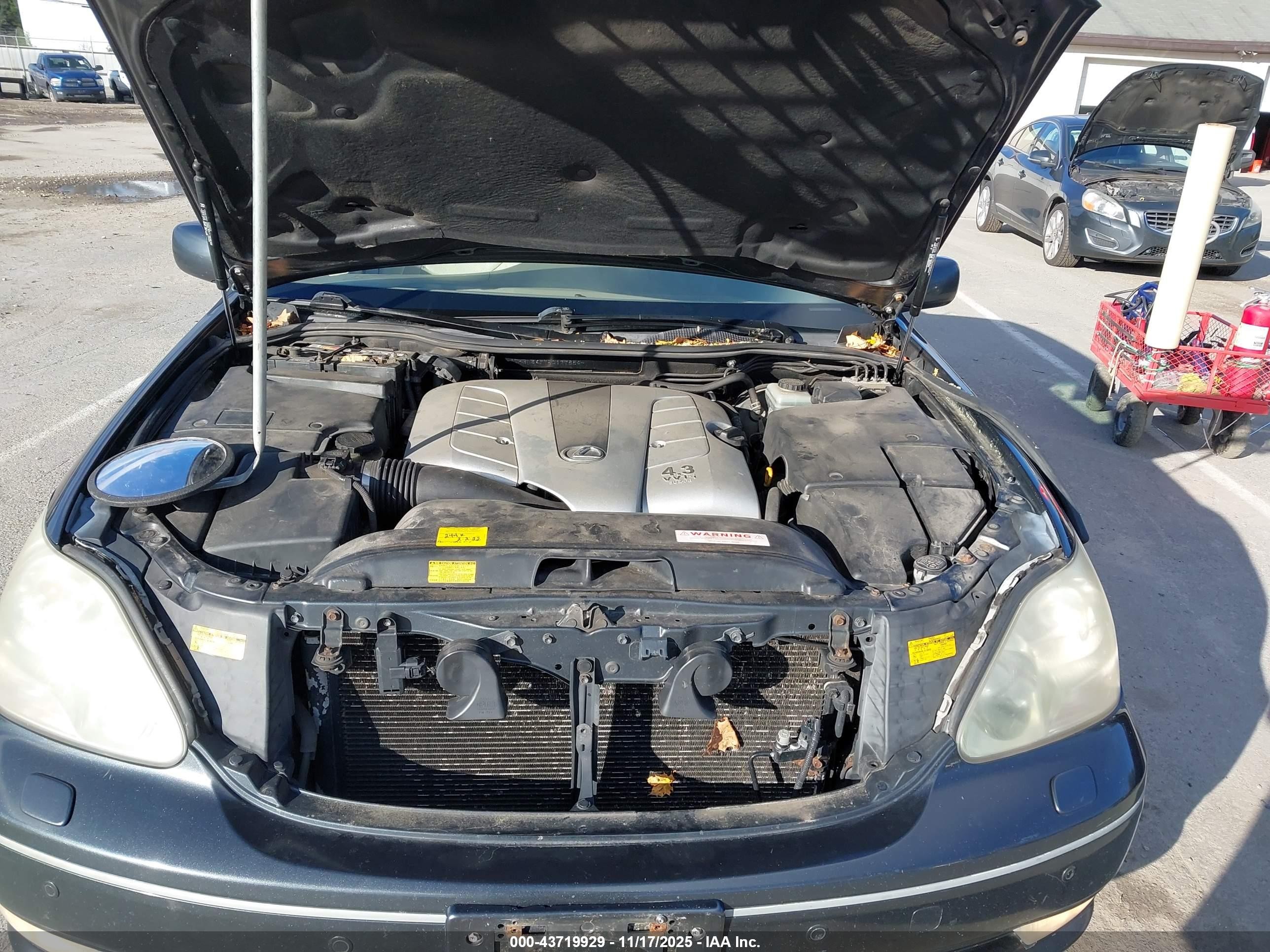 2005 Lexus Ls 430 Серый vin: JTHBN36F750177884