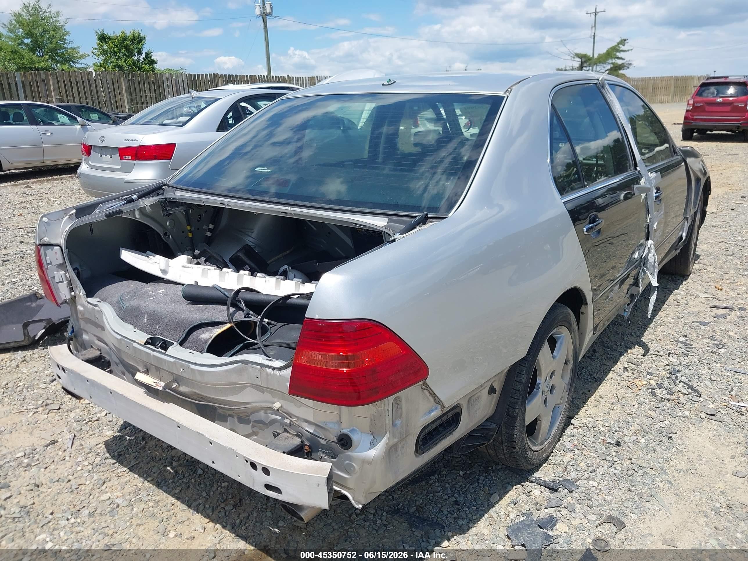 2005 Lexus Ls 430 Black vin: JTHBN36F755001100