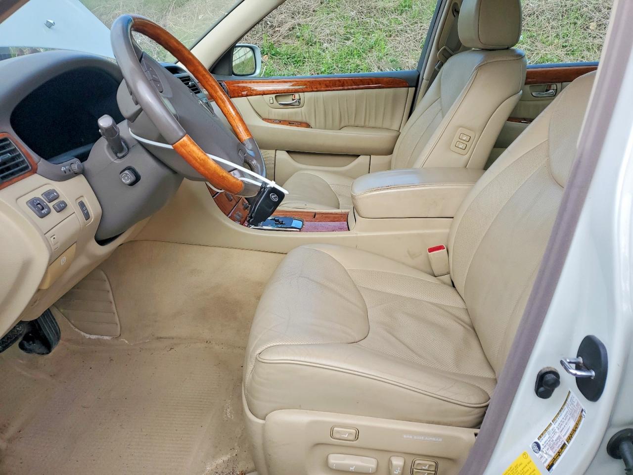 2005 Lexus Ls 430 White vin: JTHBN36F755005180