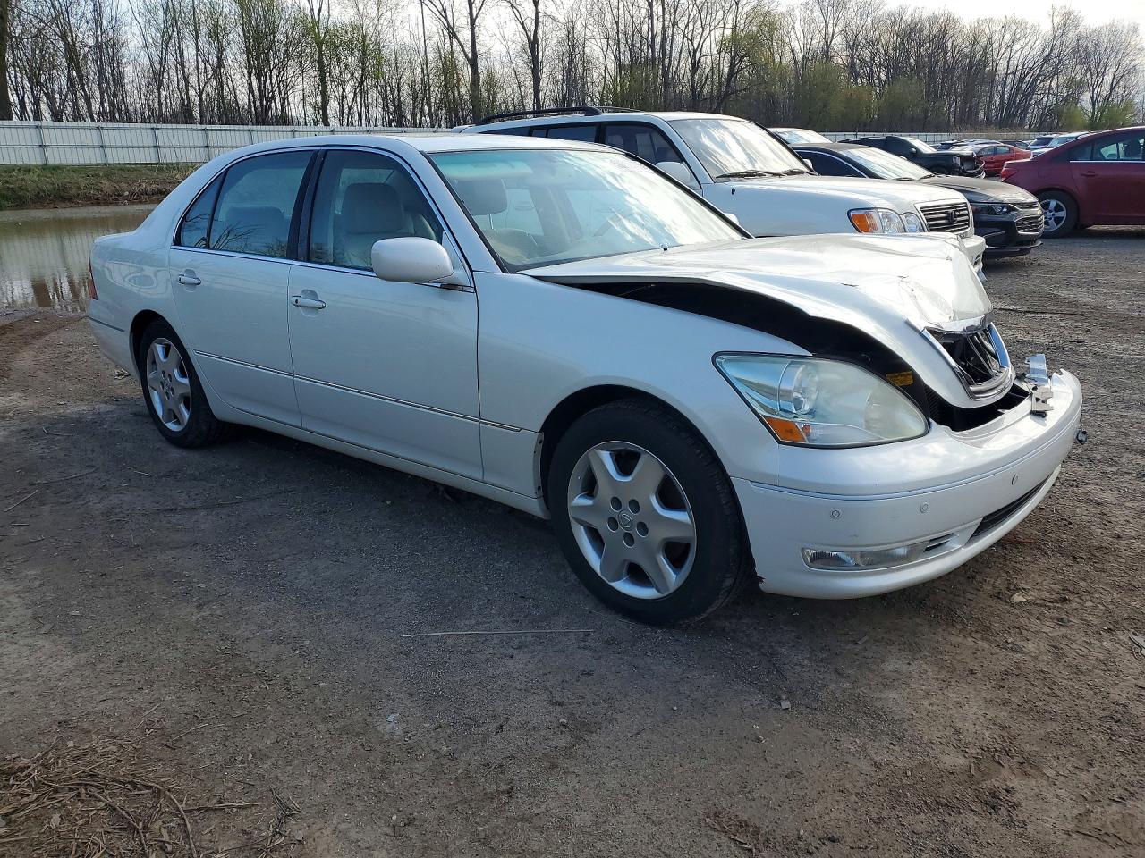 2005 Lexus Ls 430 White vin: JTHBN36F755005180