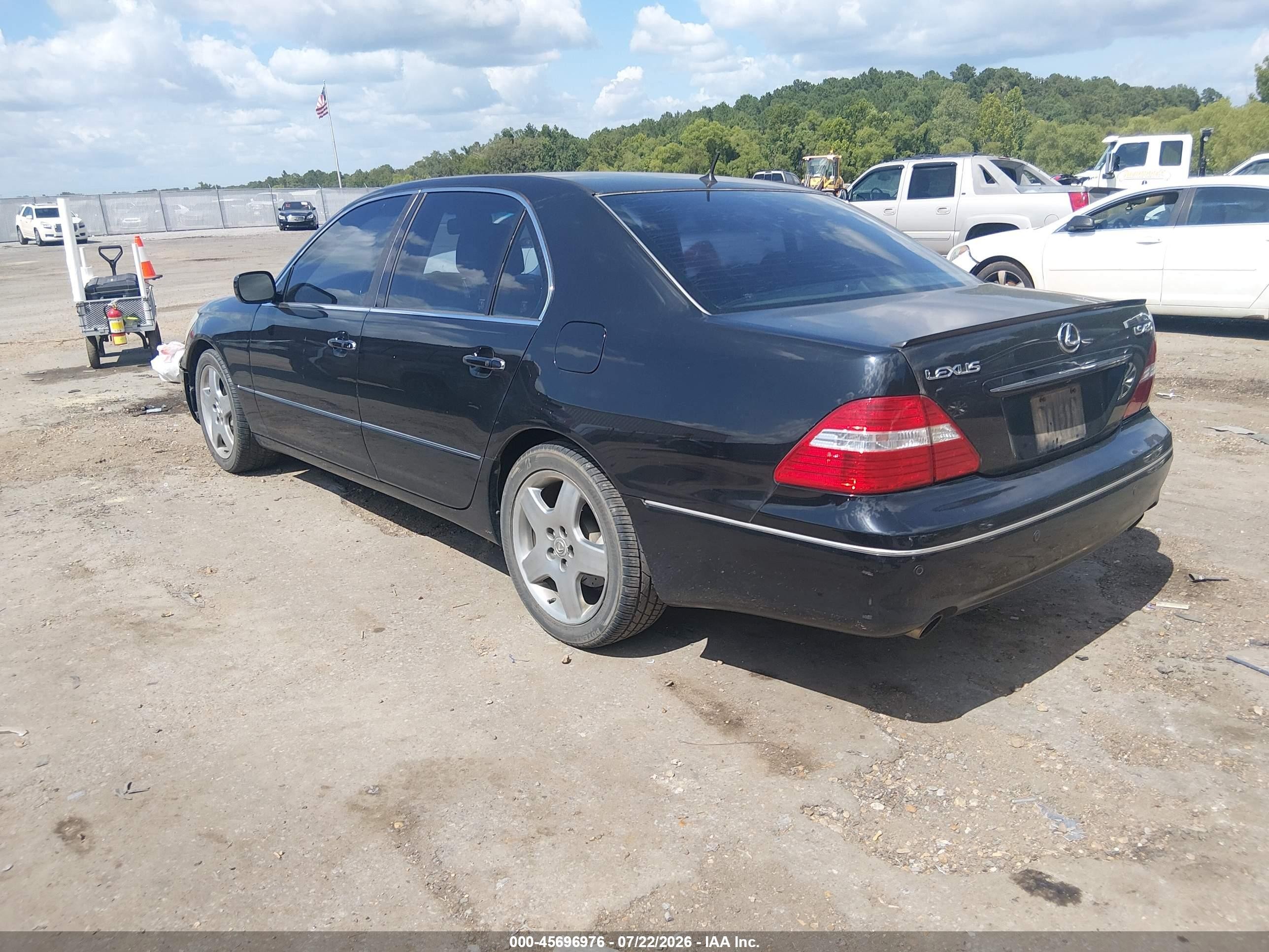2005 Lexus Ls 430   Black vin: JTHBN36F755019838