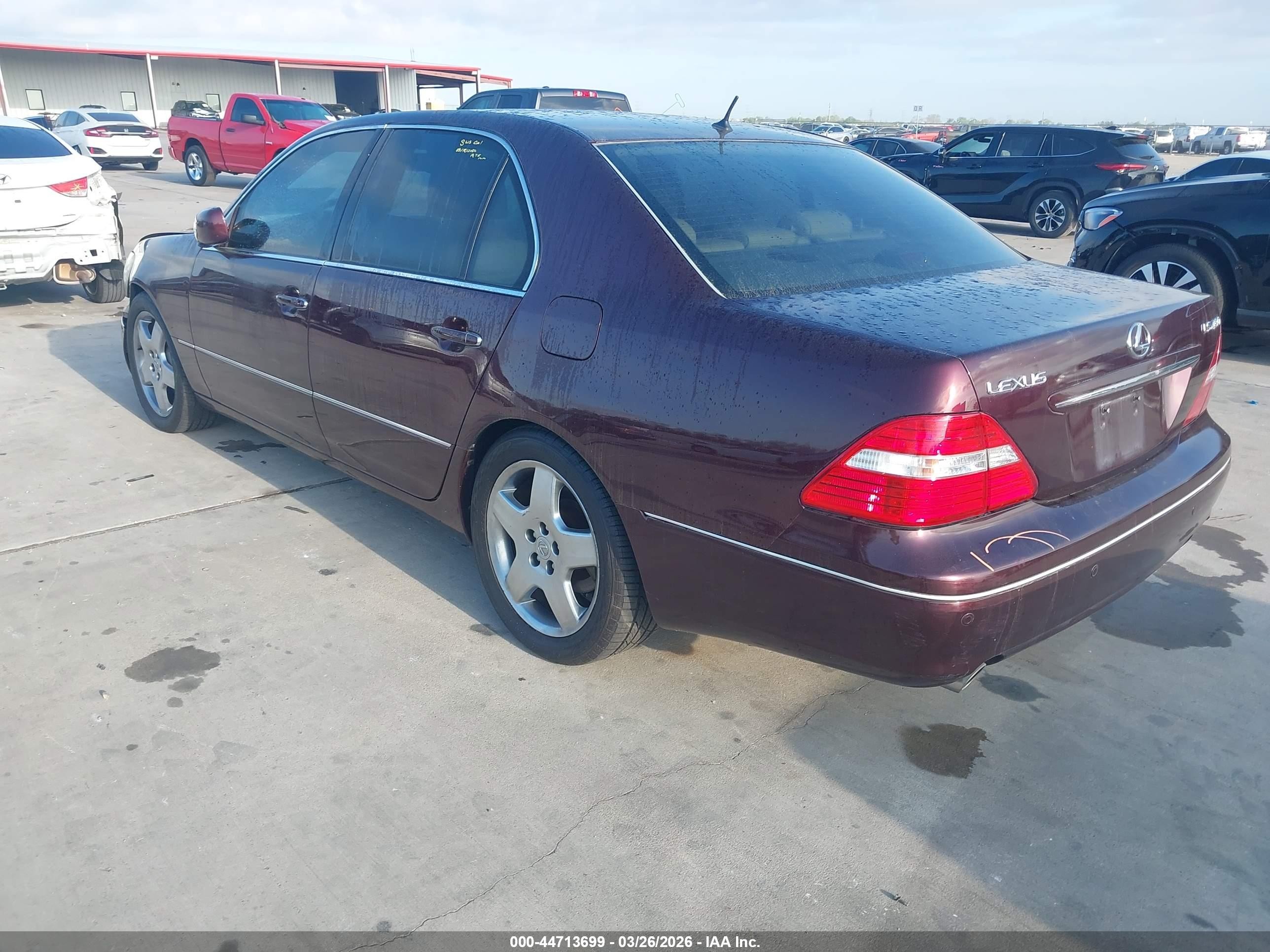 2006 Lexus Ls 430   Burgundy vin: JTHBN36F765050055