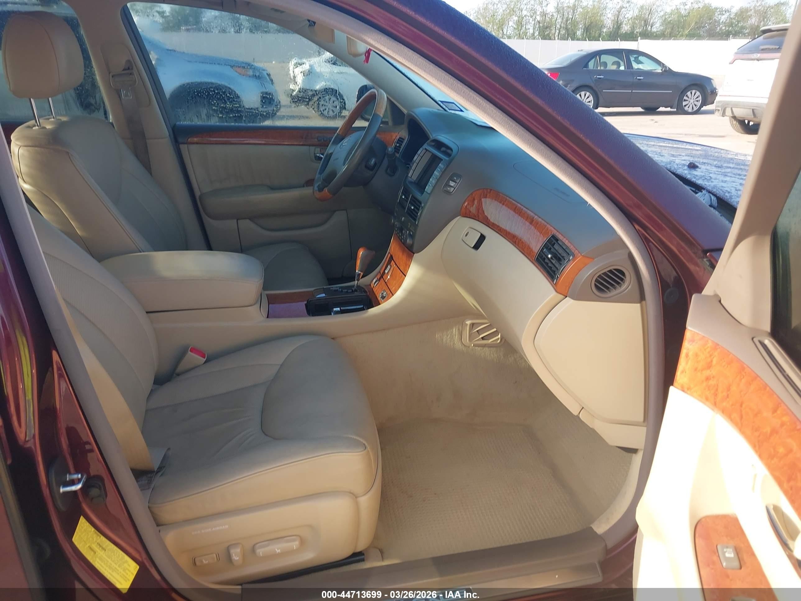 2006 Lexus Ls 430   Burgundy vin: JTHBN36F765050055