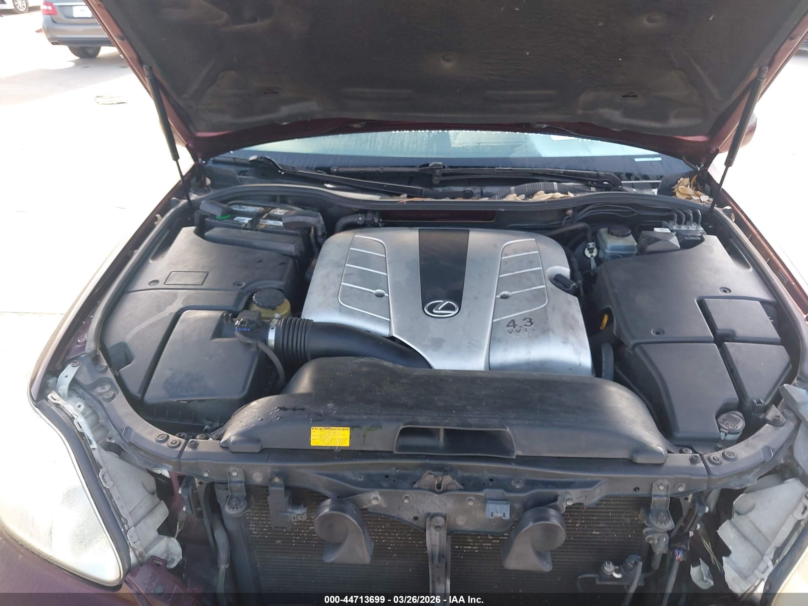 2006 Lexus Ls 430   Burgundy vin: JTHBN36F765050055
