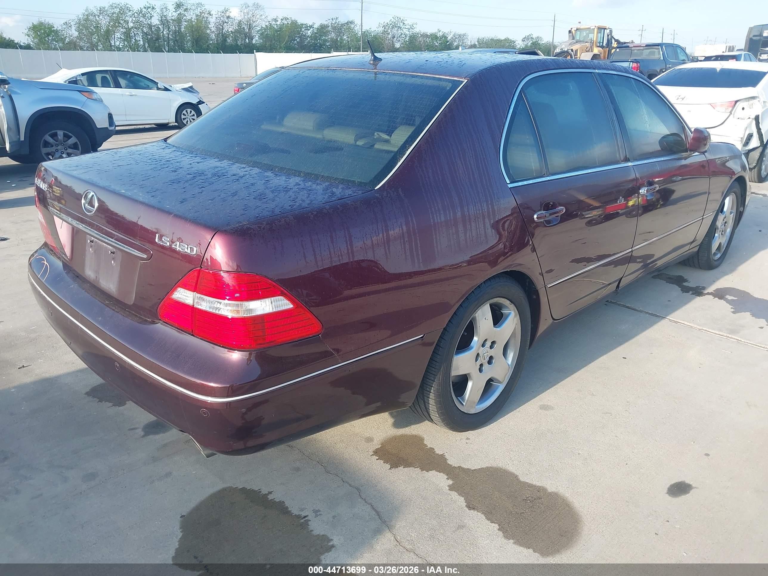 2006 Lexus Ls 430   Burgundy vin: JTHBN36F765050055