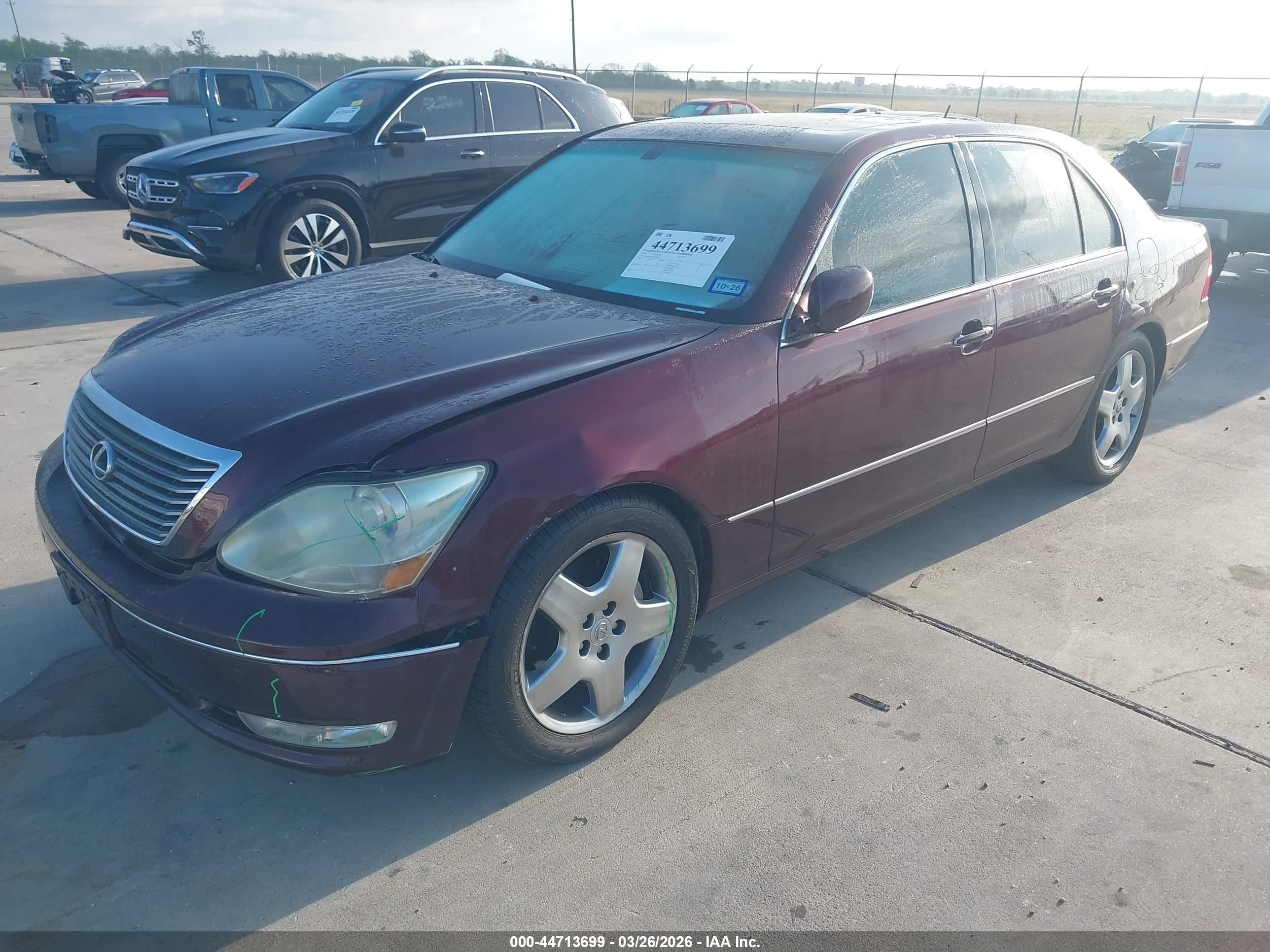 2006 Lexus Ls 430   Burgundy vin: JTHBN36F765050055